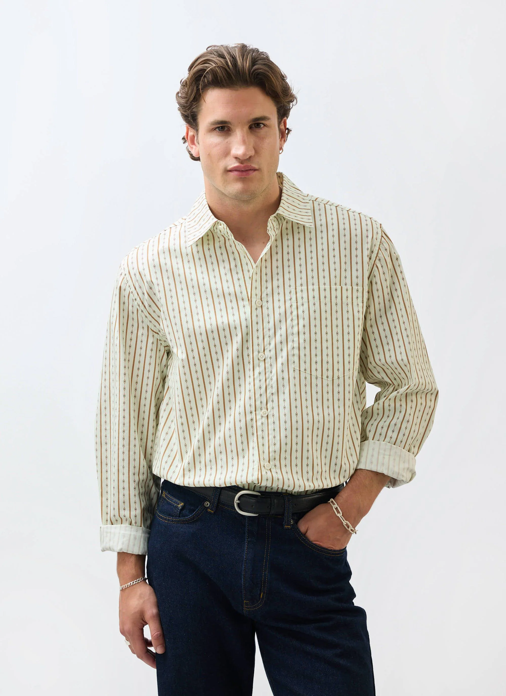 Binding Oversized Pearce Shirt | Cotton | Ecru - Image 4
