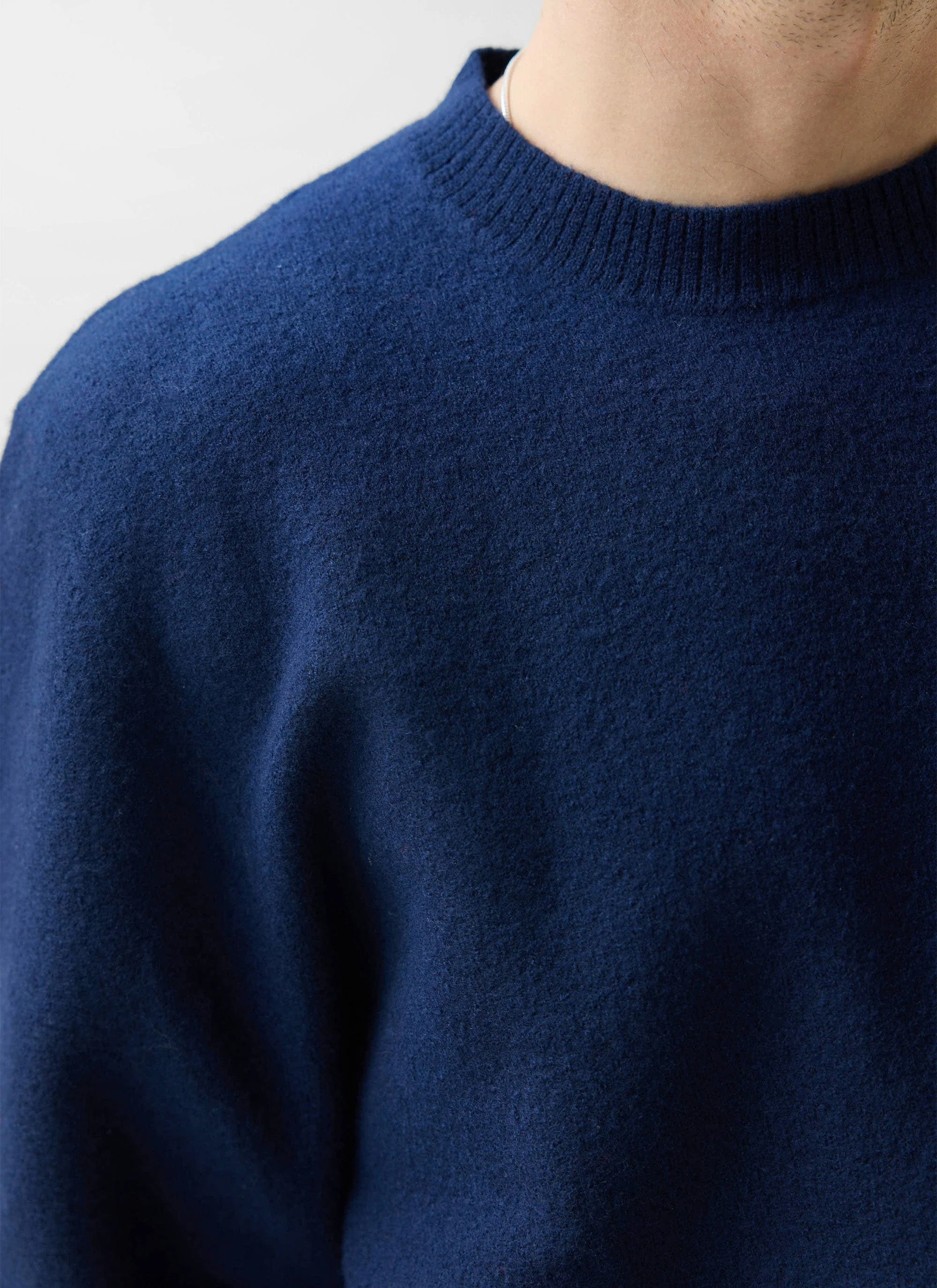 Felted Regular Jumper | Merino Wool | Navy - Image 3