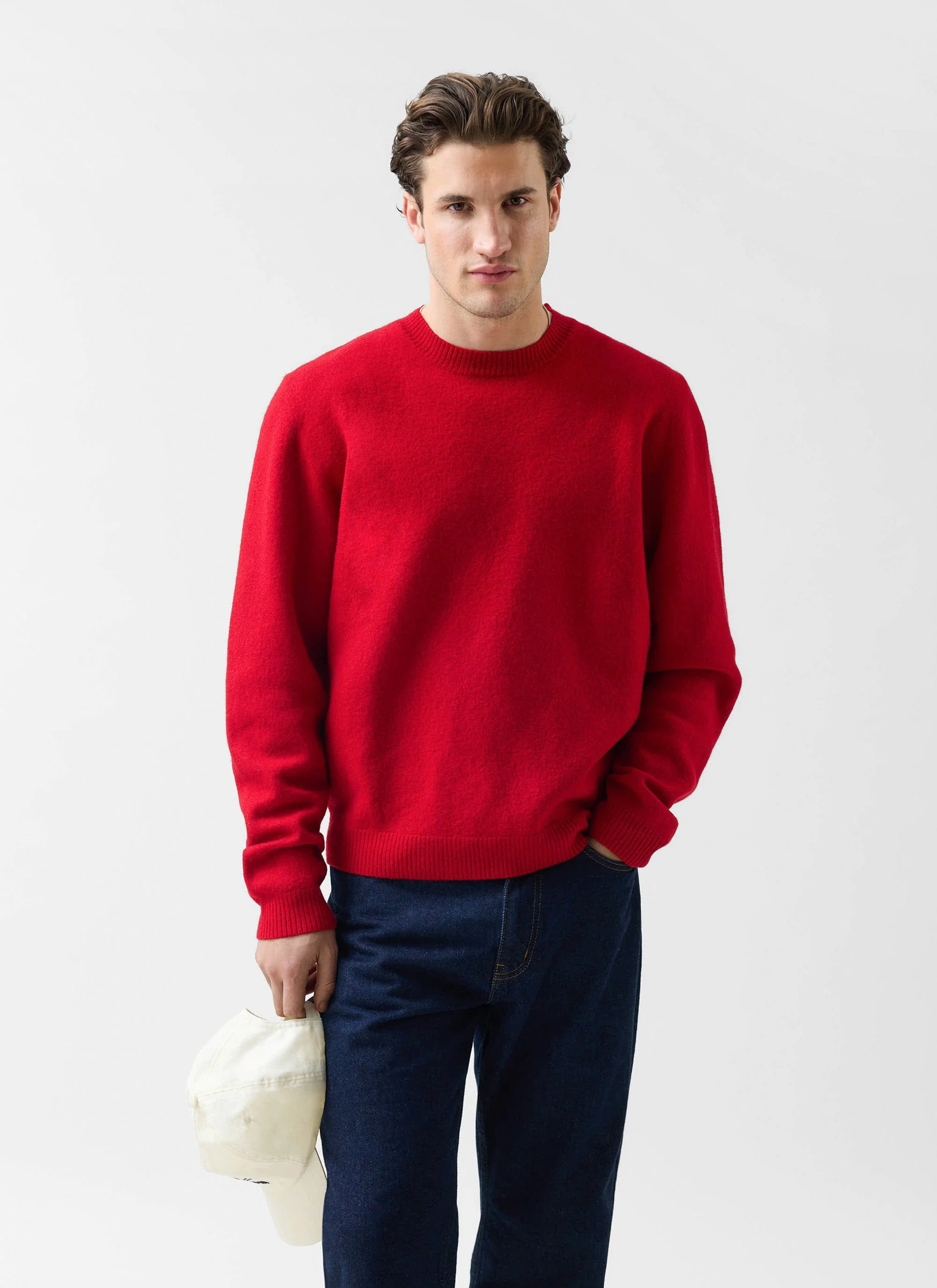 Felted Regular Jumper | Merino Wool | Red - Image 4