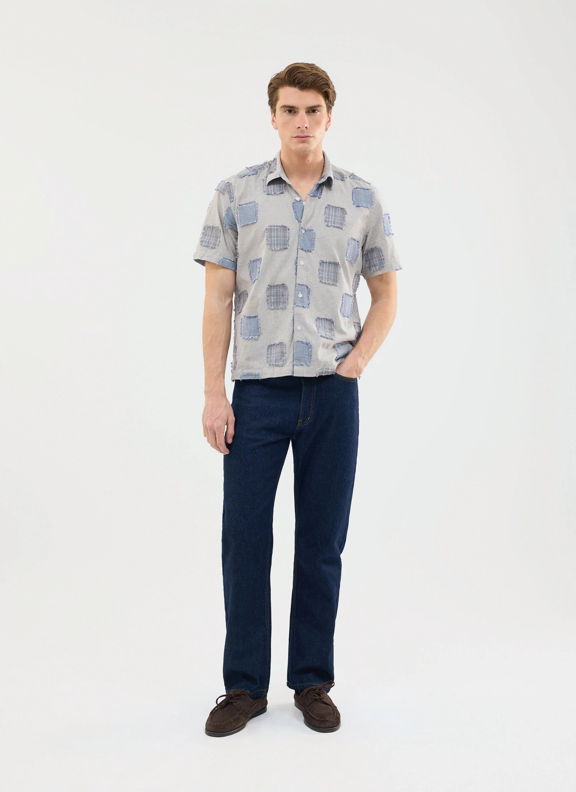 Bruno Boxy Clerk Shirt | Grey - Image 6