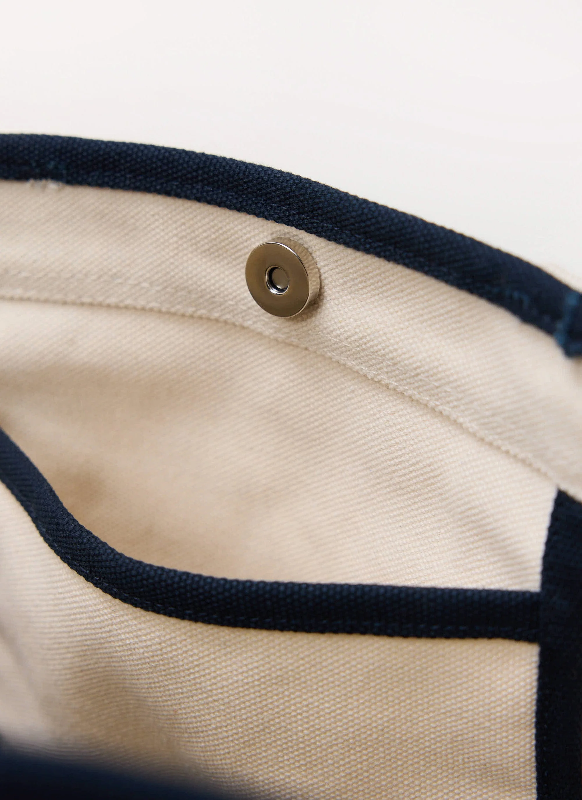 Tote Bag | Cotton Canvas | Ecru Navy - Image 3