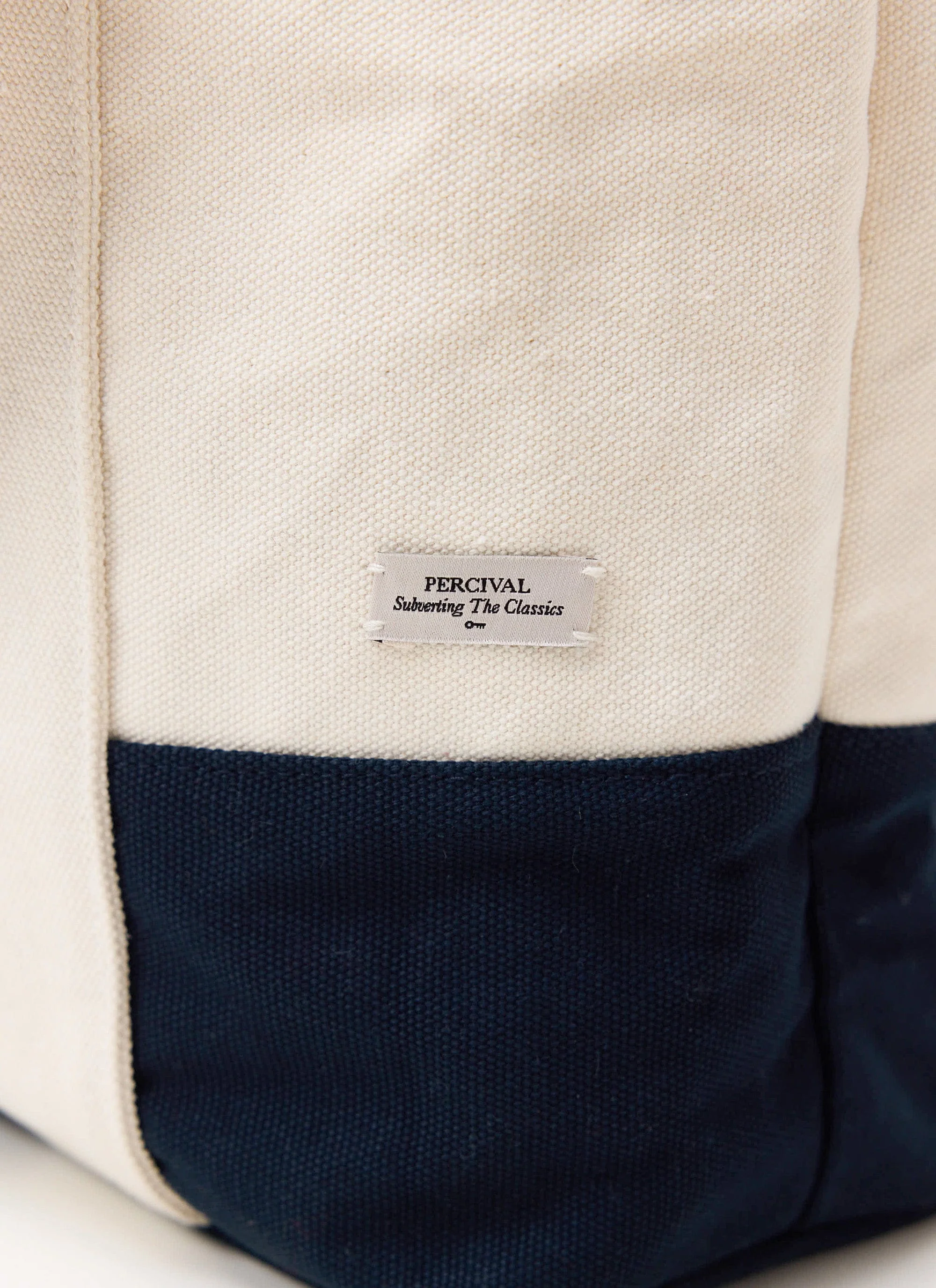 Tote Bag | Cotton Canvas | Ecru Navy - Image 4