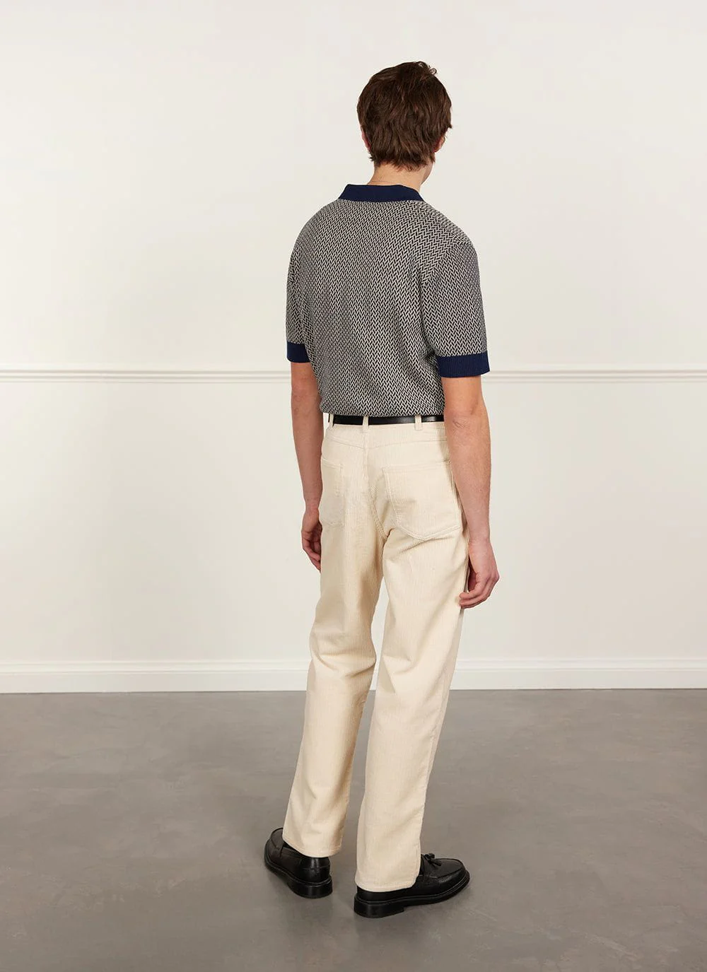 Casa Martini Knitted Polo | Cotton | Navy - Image 5