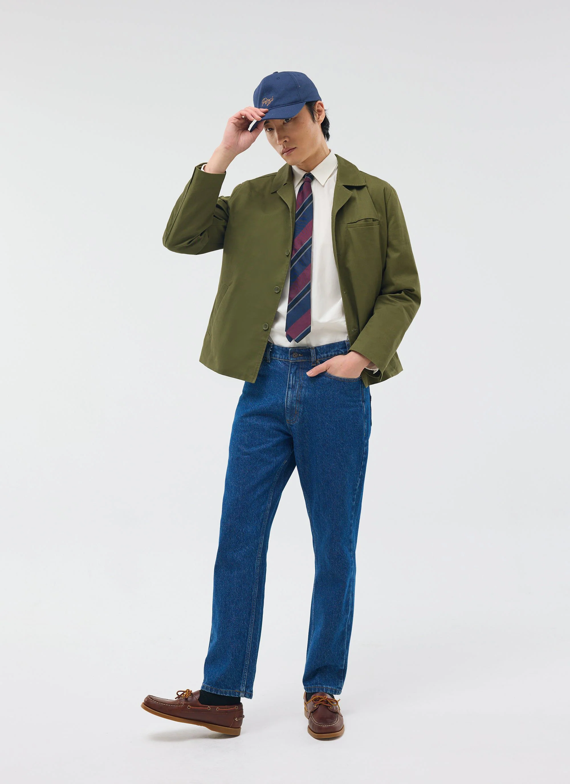 Casual Workwear Jacket | Cotton | Khaki - Image 3