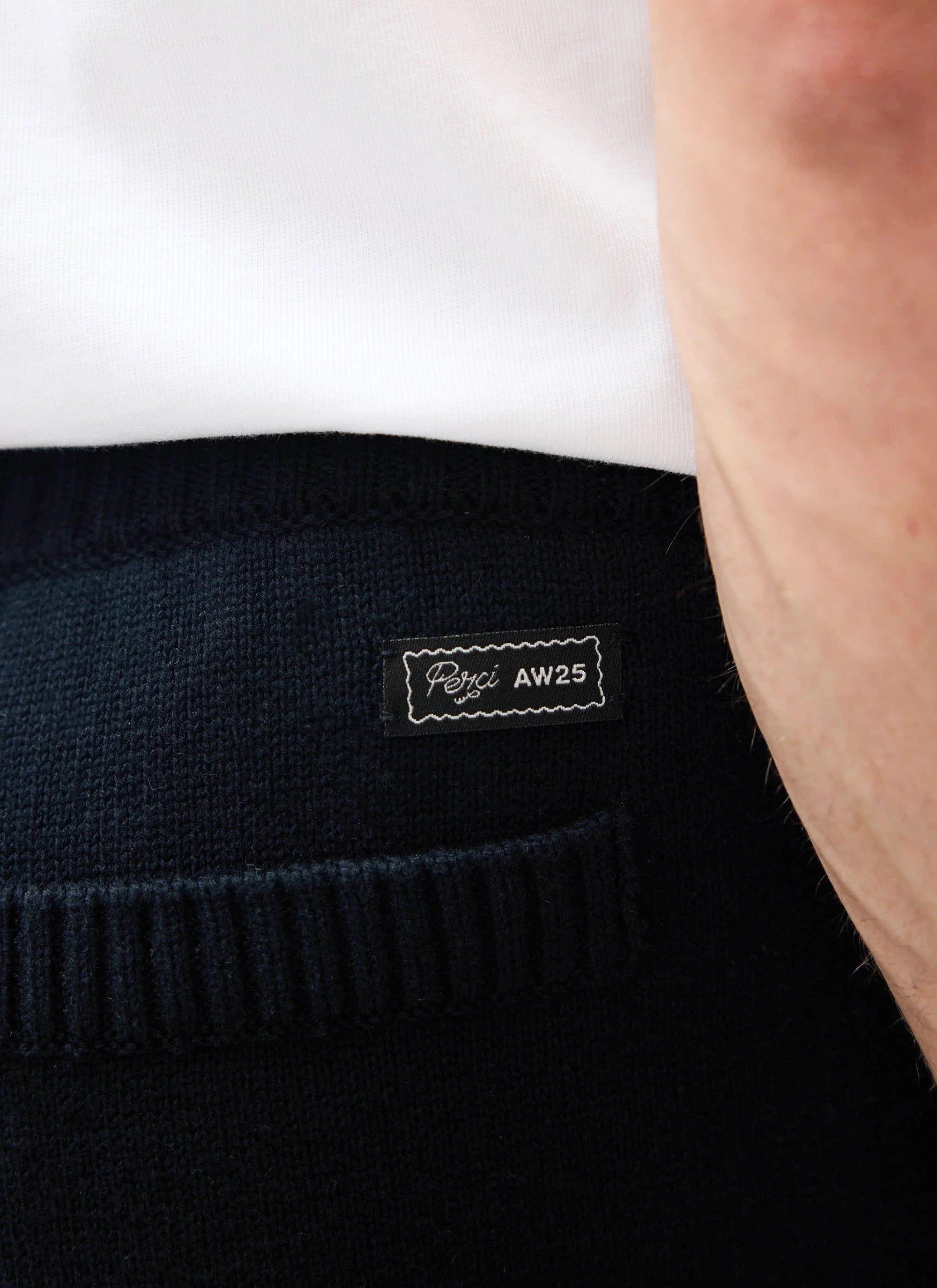 Chronicle Knitted Straight Leg Trackpant | Cotton | Black - Image 6