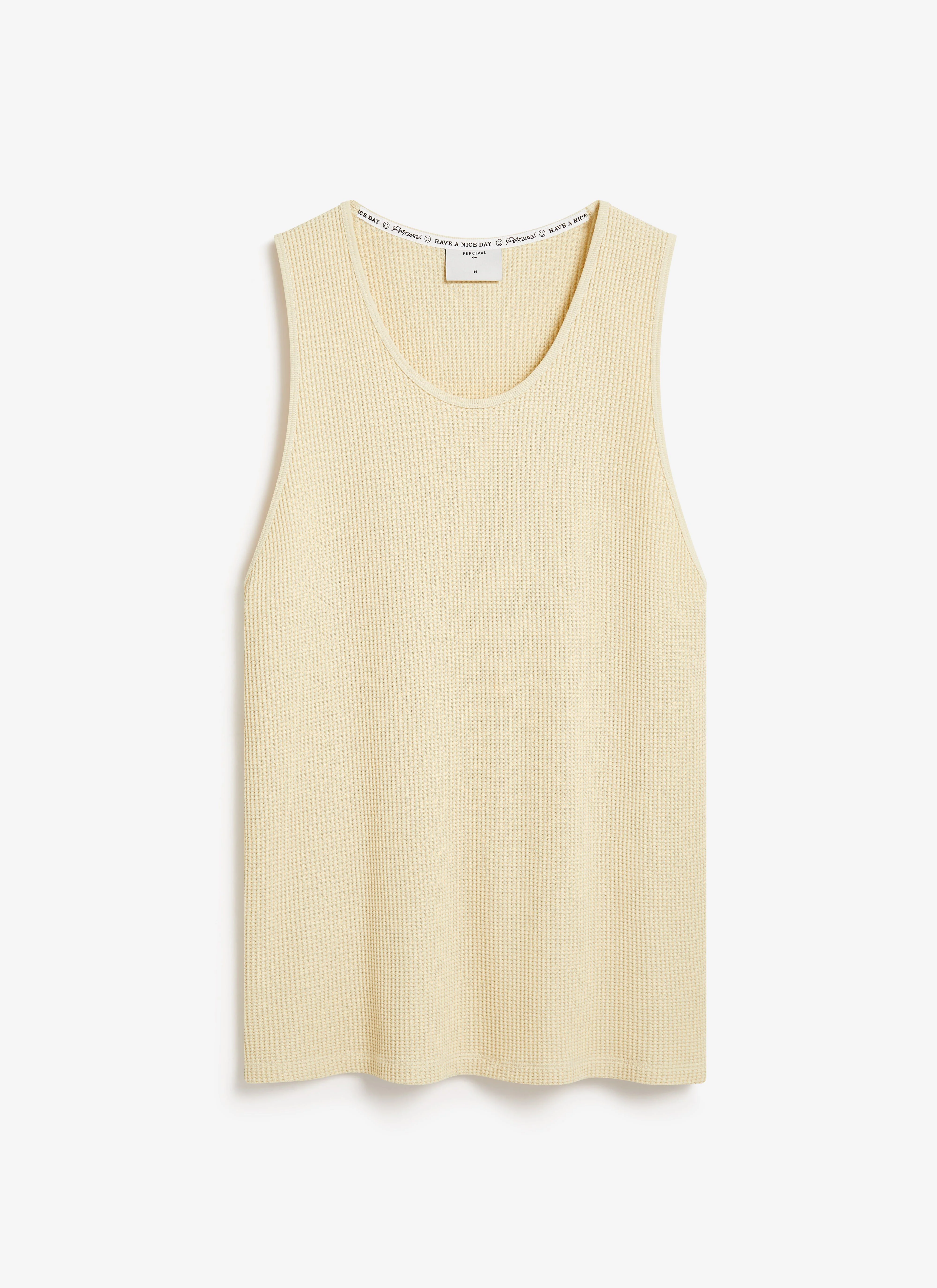 Cotton Waffle Vest | Ecru