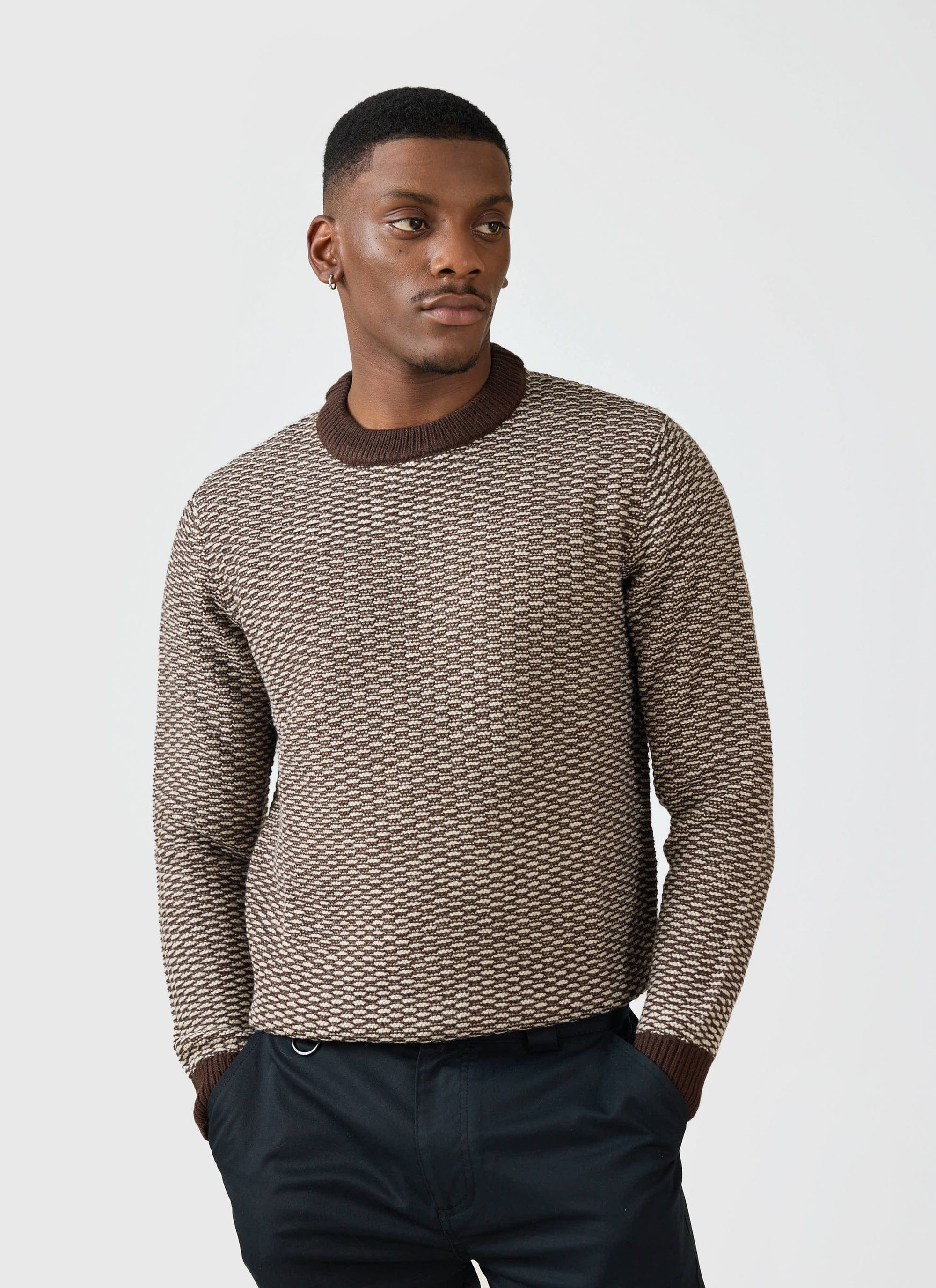 Charlestown Knitted Jumper | Chocolate Beige