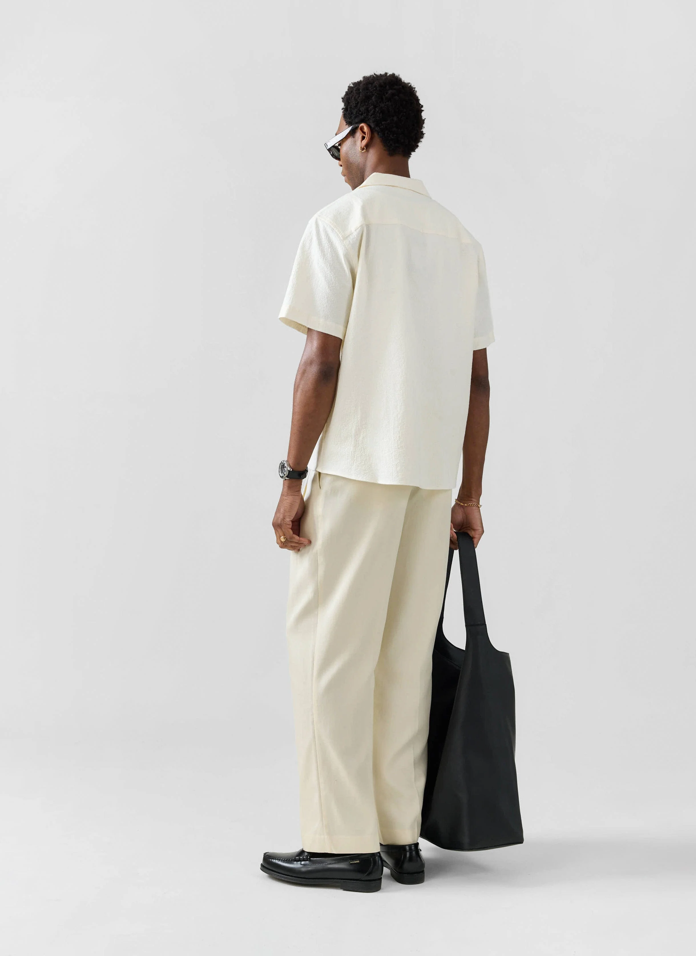 Cuban Shirt | Seersucker | Ecru - Image 7