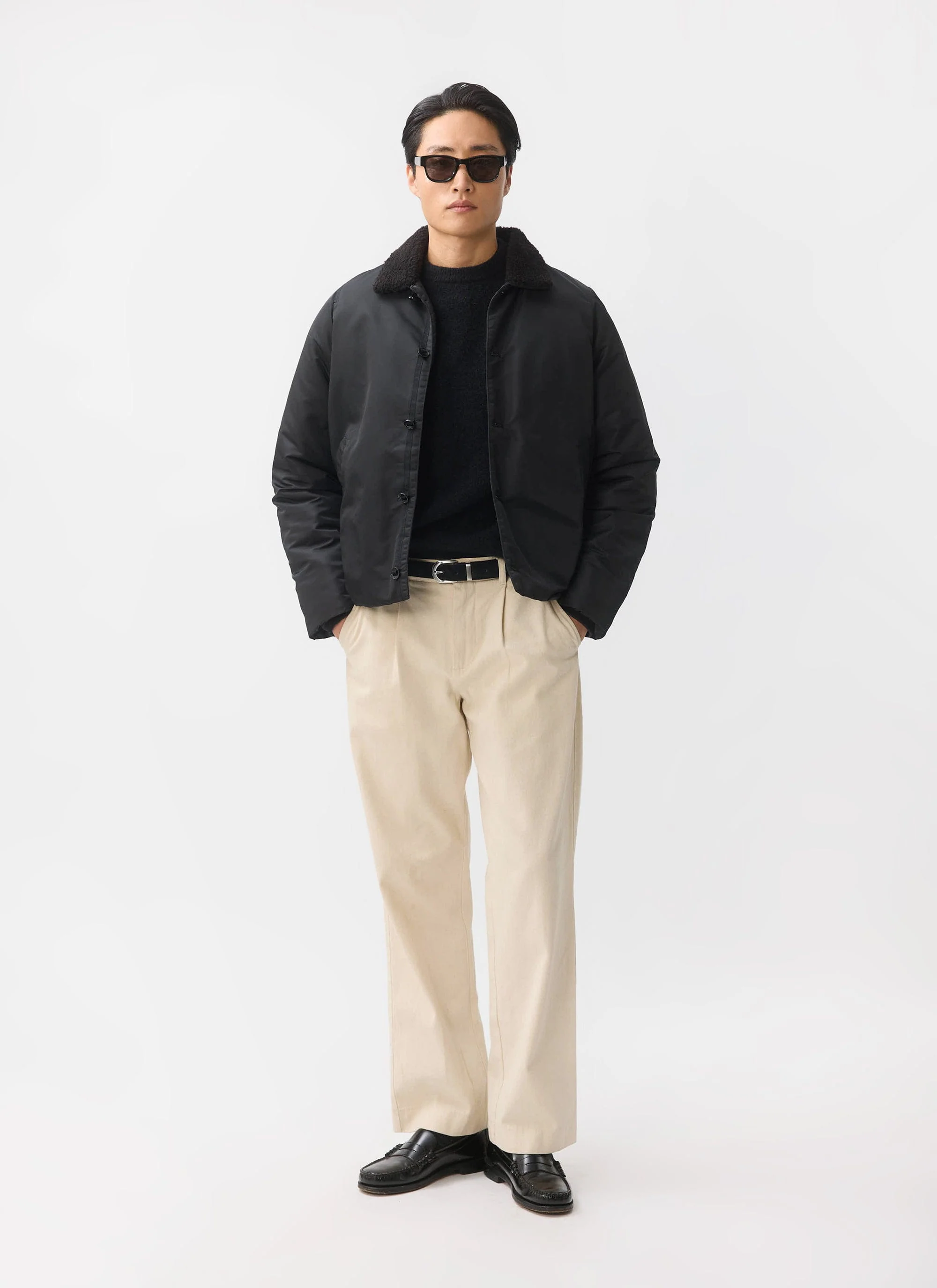 Doppio Bomber Jacket | Nylon | Black - Image 7