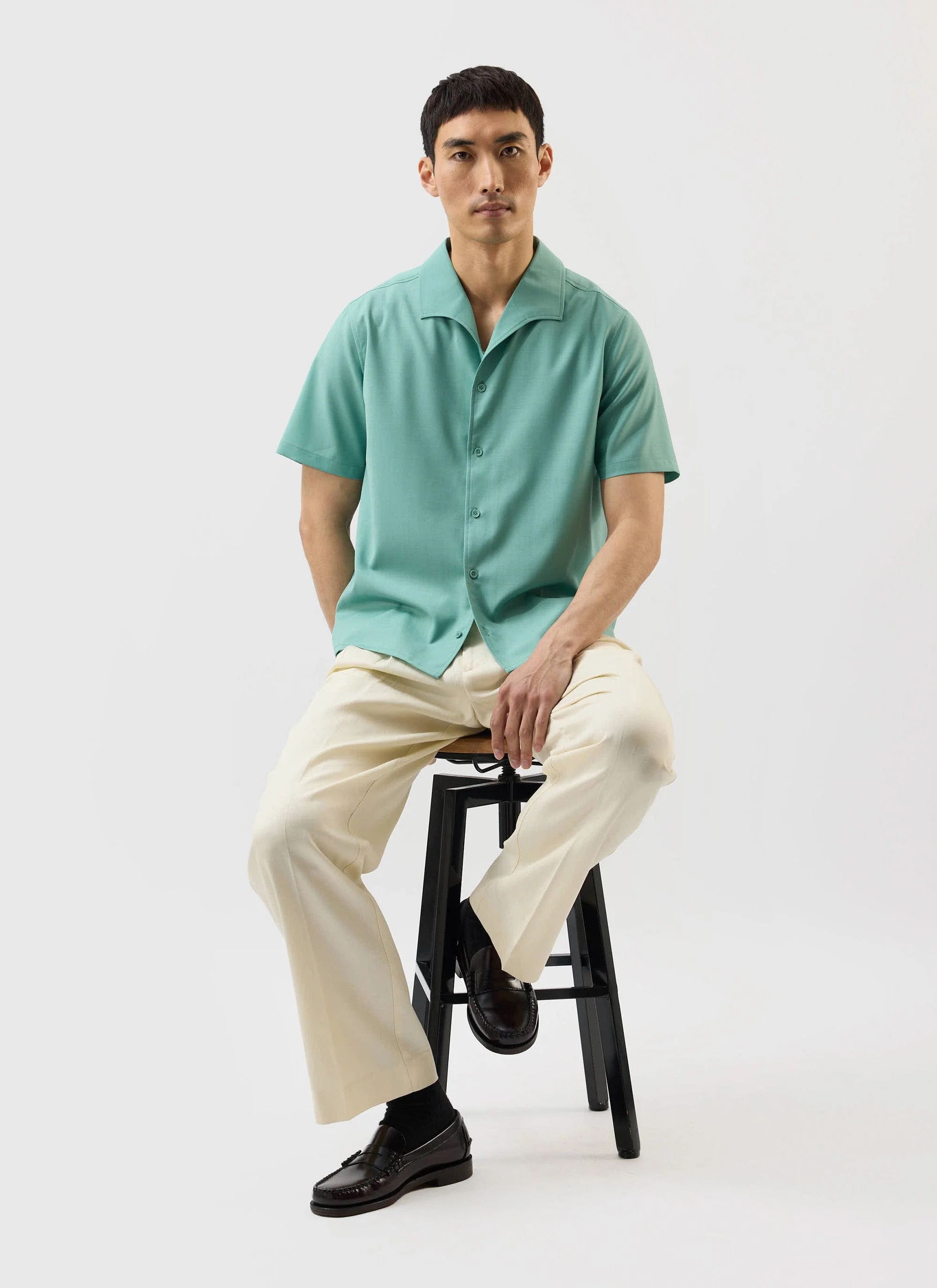 Drape Cuban Shirt | Percival x Warren | Mint Green - Image 5