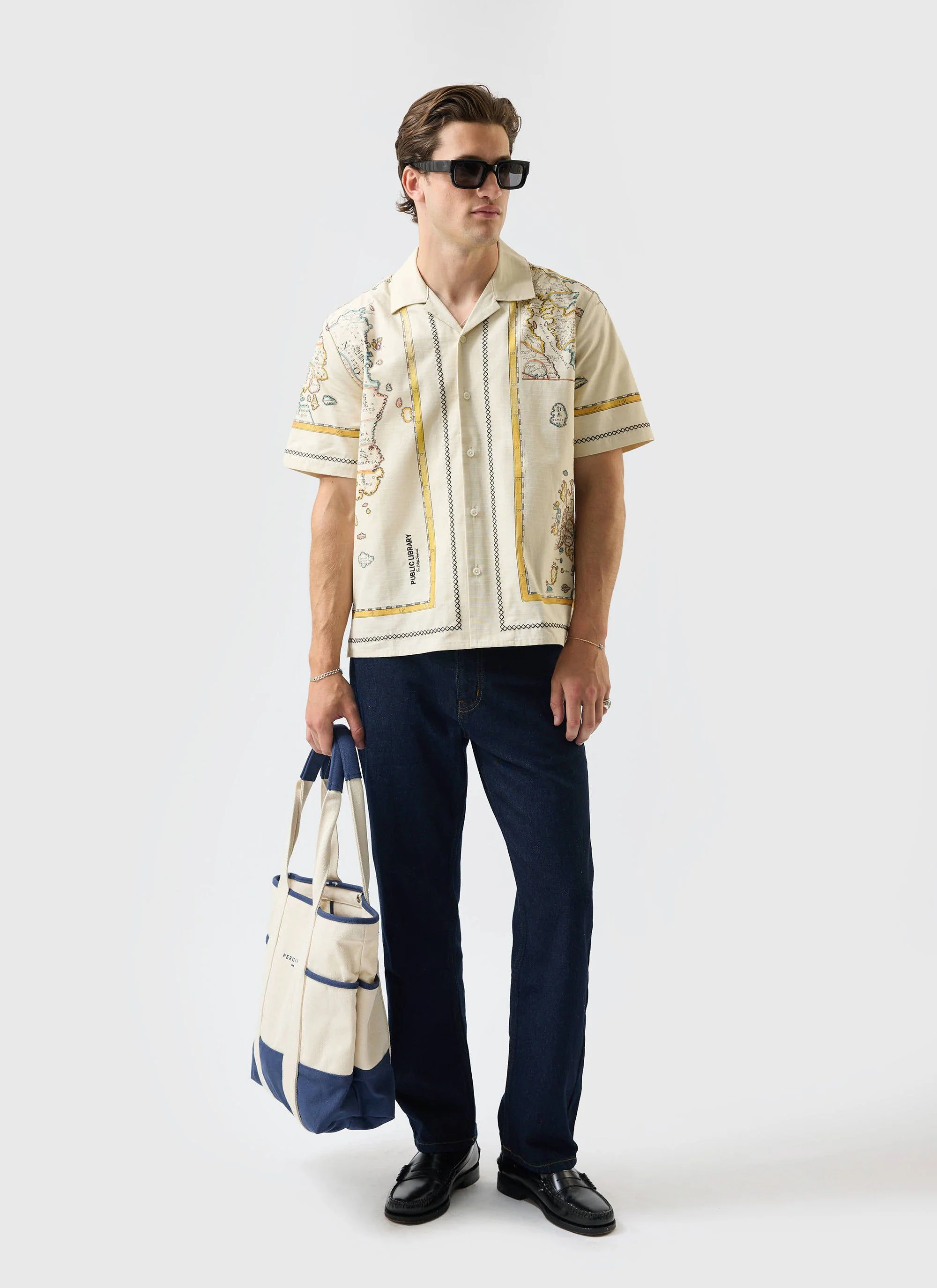 Ex Libris Cuban Shirt | Cotton Ripstop | Ecru - Image 2