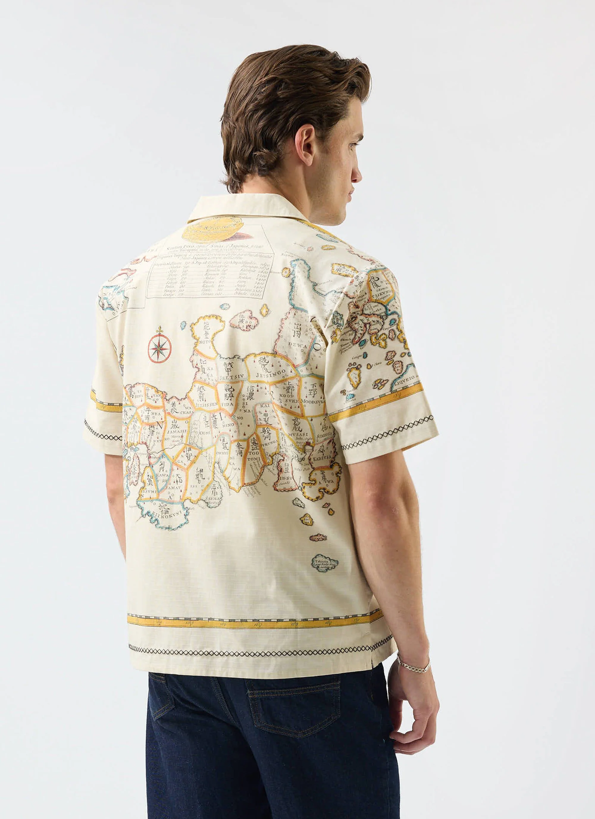 Ex Libris Cuban Shirt | Cotton Ripstop | Ecru - Image 4