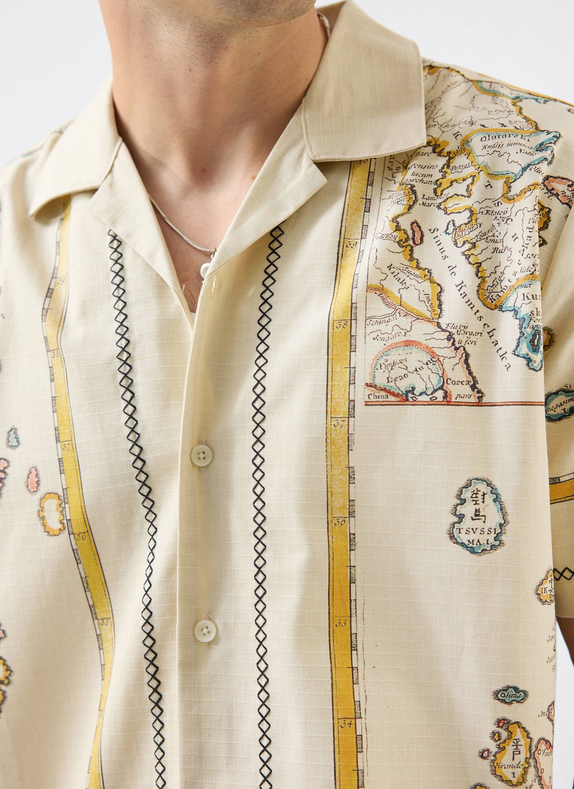 Ex Libris Cuban Shirt | Cotton Ripstop | Ecru - Image 6