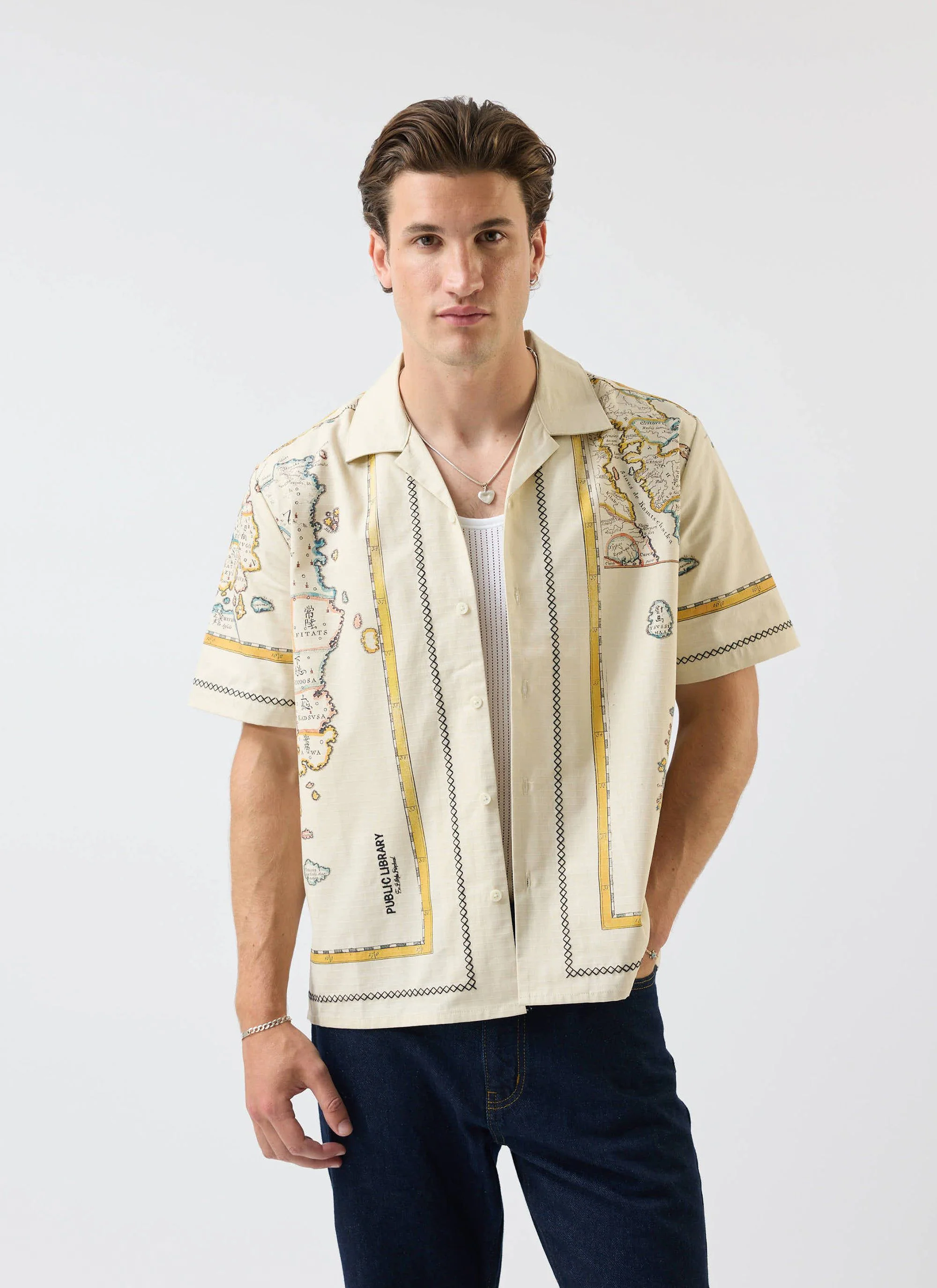 Ex Libris Cuban Shirt | Cotton Ripstop | Ecru - Image 8