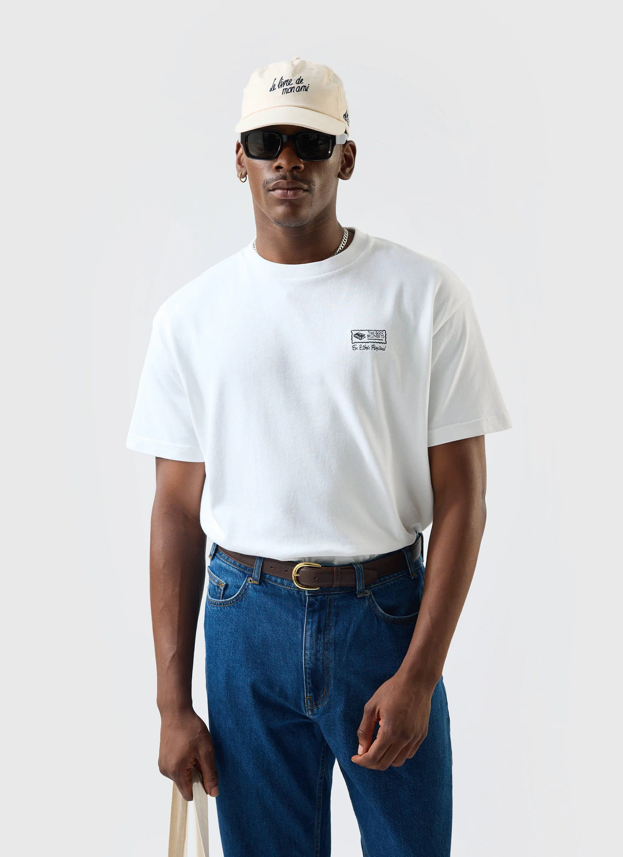 Ex Libris Oversized T Shirt | Cotton | White - Image 7