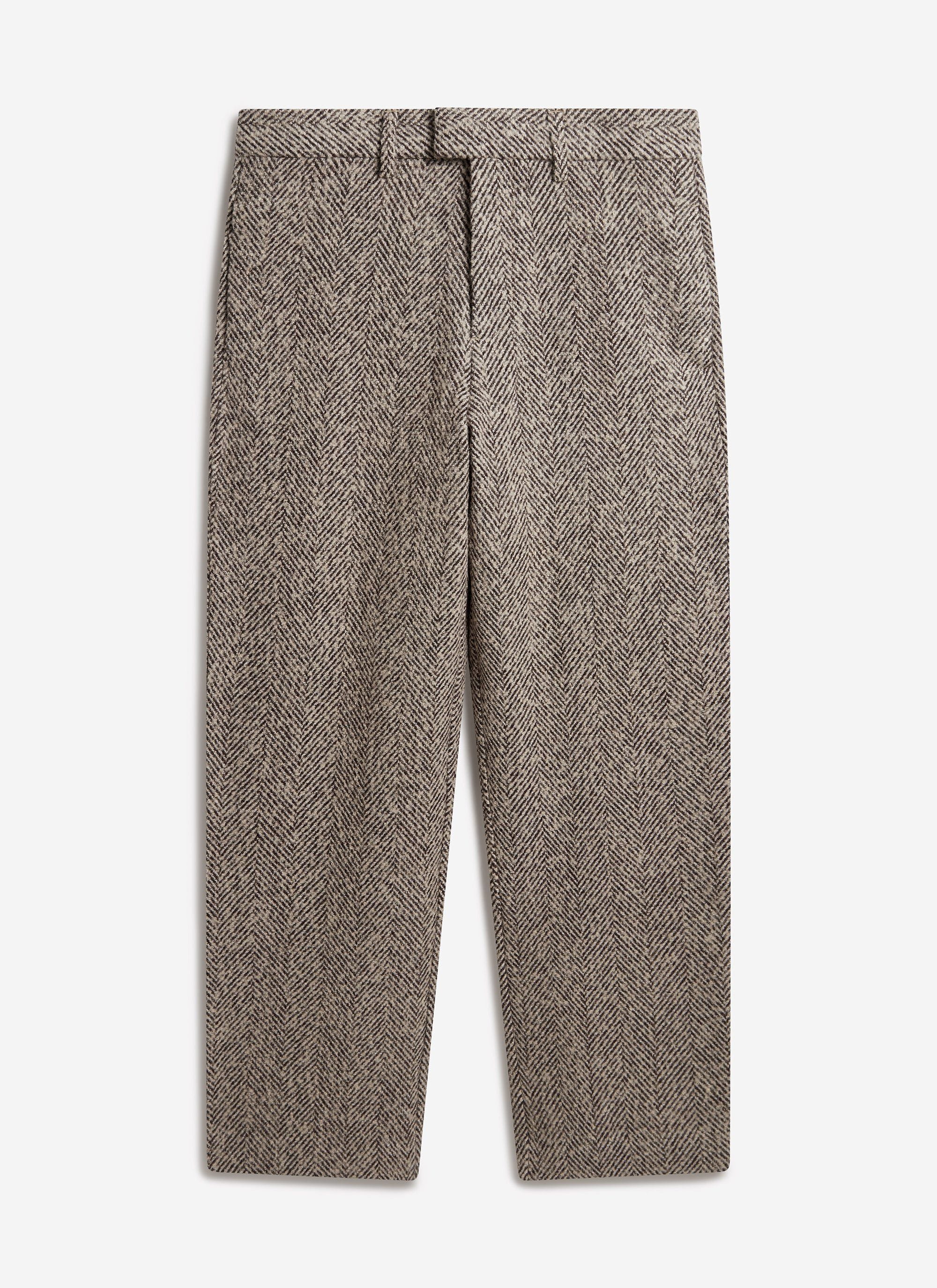 Herringbone Trousers | Ecru