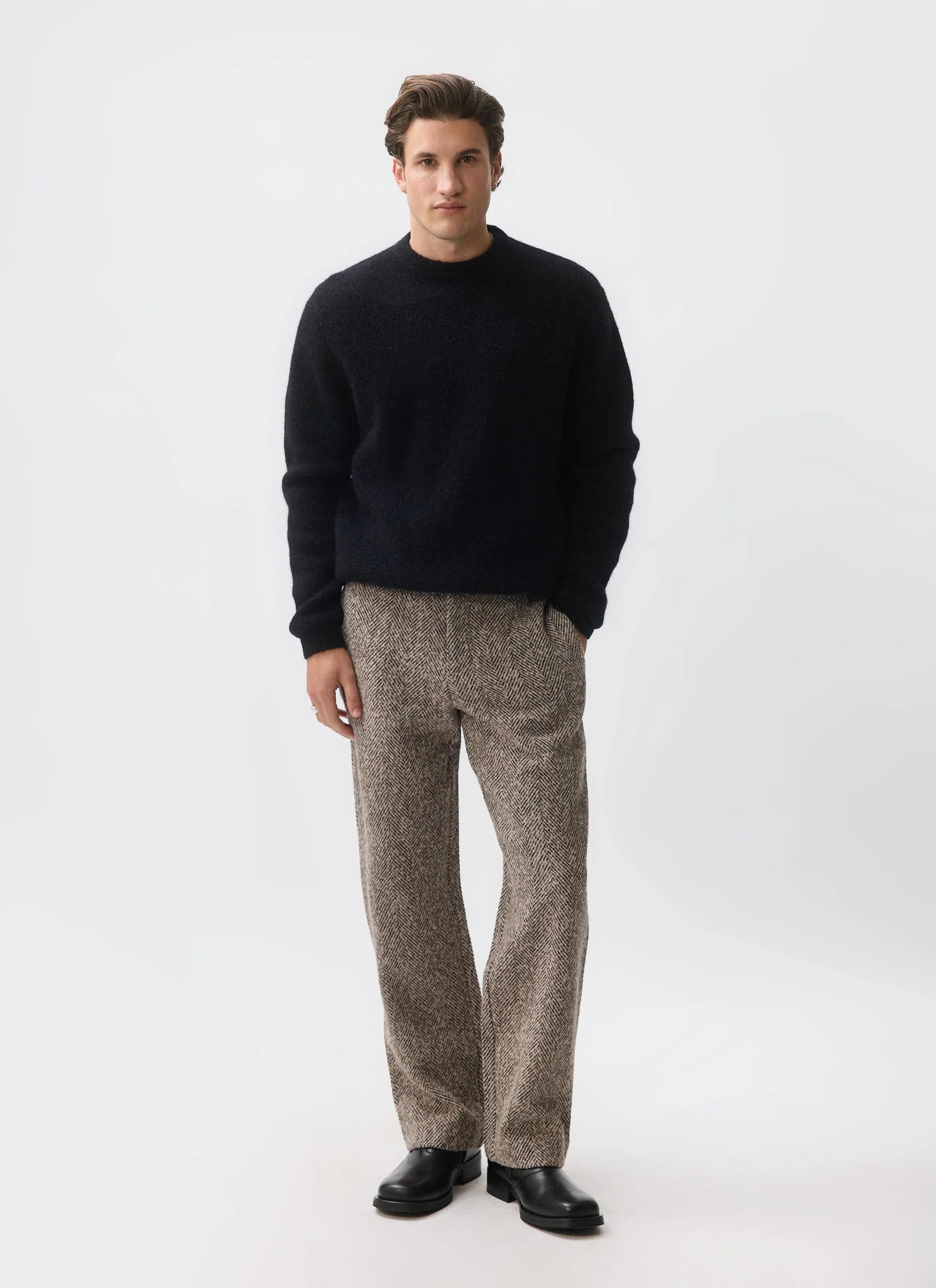 Herringbone Trousers | Ecru - Image 6