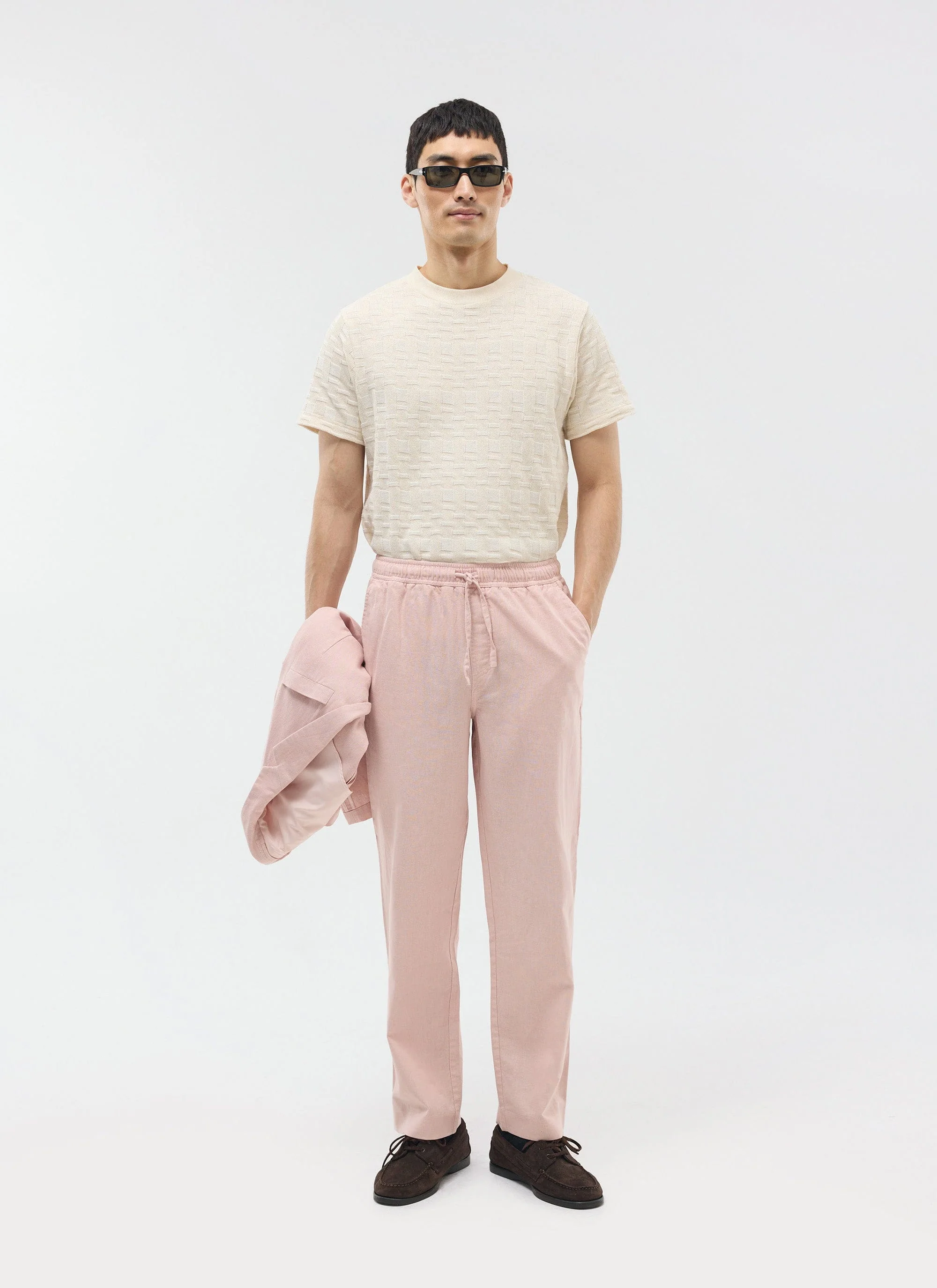 Linen Everyday Trousers | Dusty Pink - Image 6