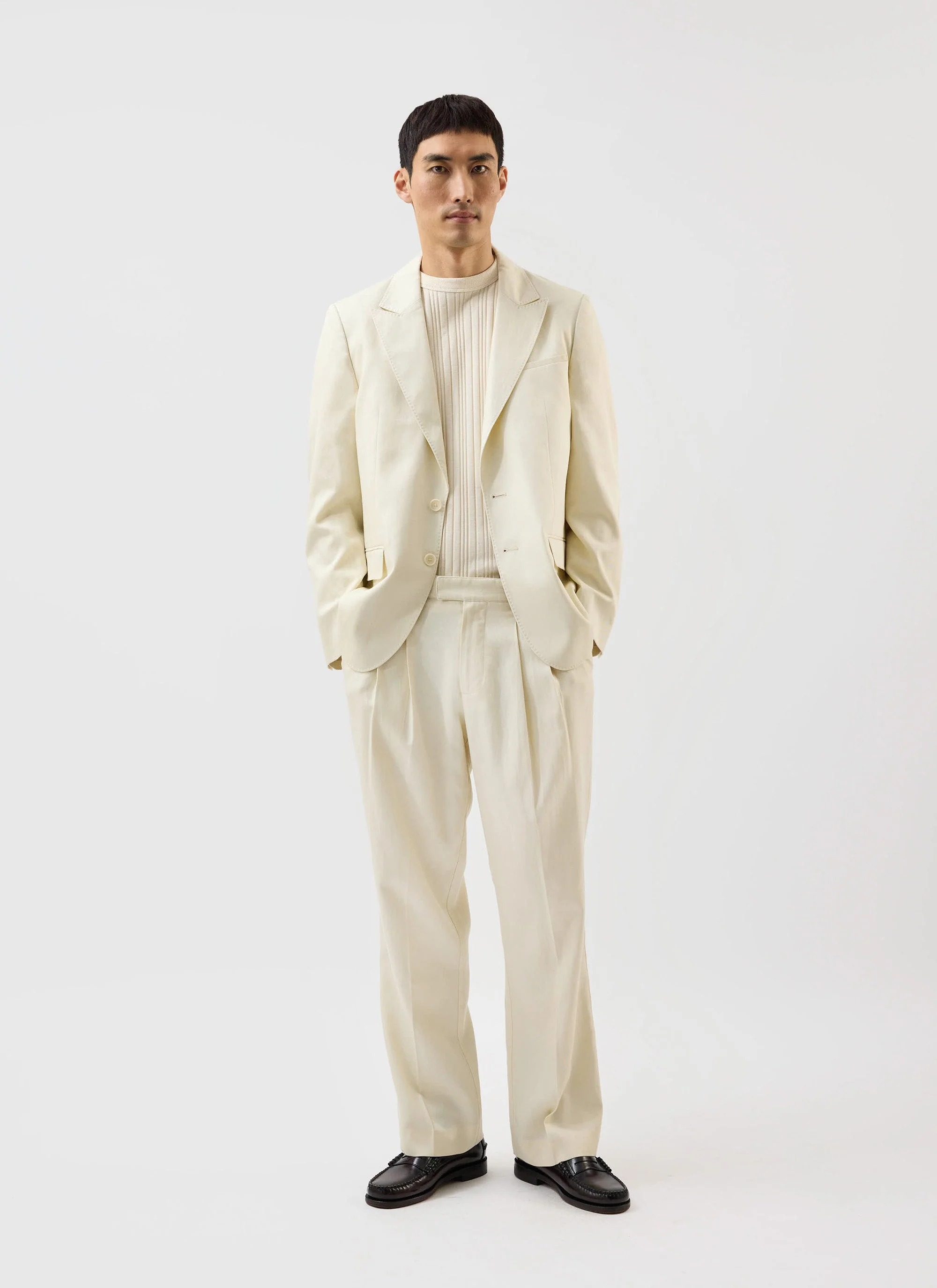 Lyocell Tailored Blazer | Percival x Warren | Ecru