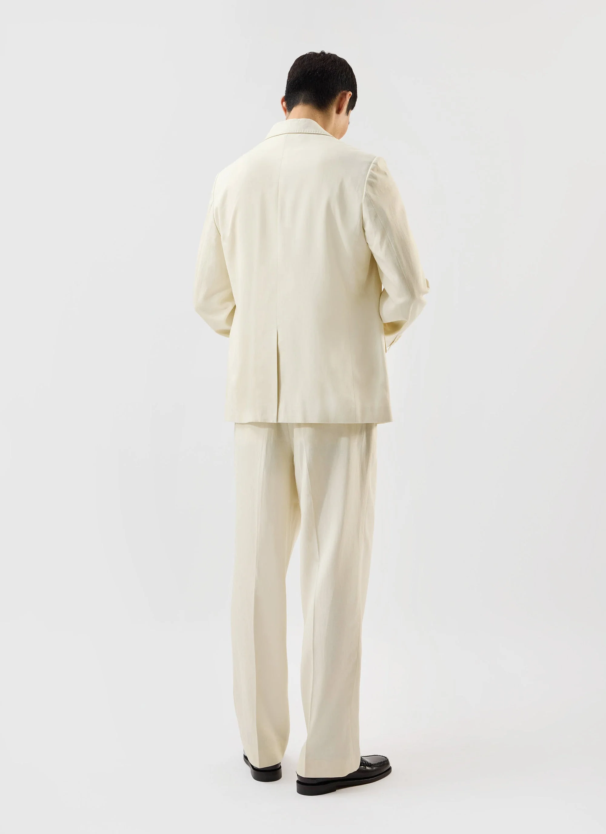 Lyocell Tailored Blazer | Percival x Warren | Ecru - Image 5
