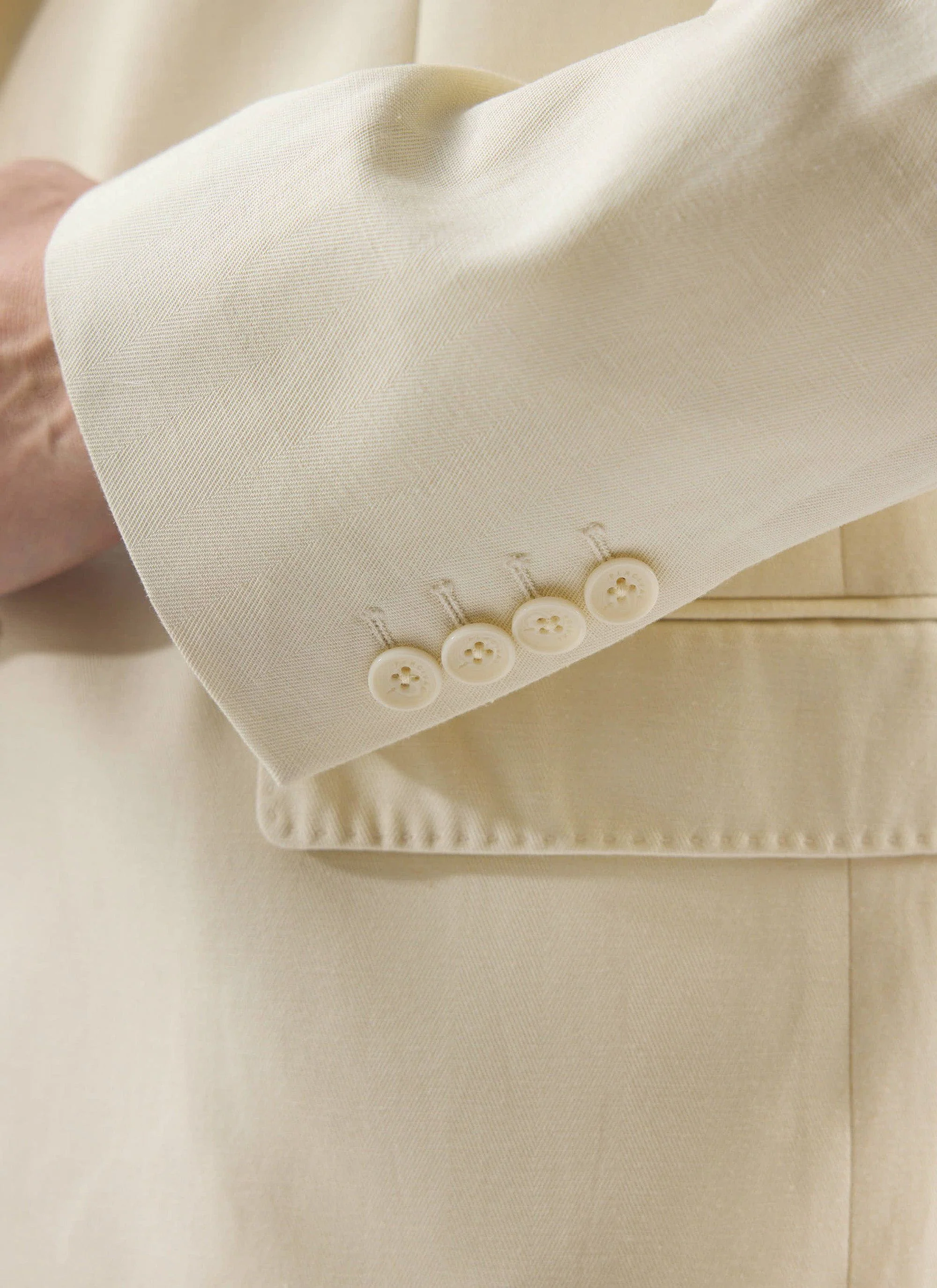 Lyocell Tailored Blazer | Percival x Warren | Ecru - Image 6