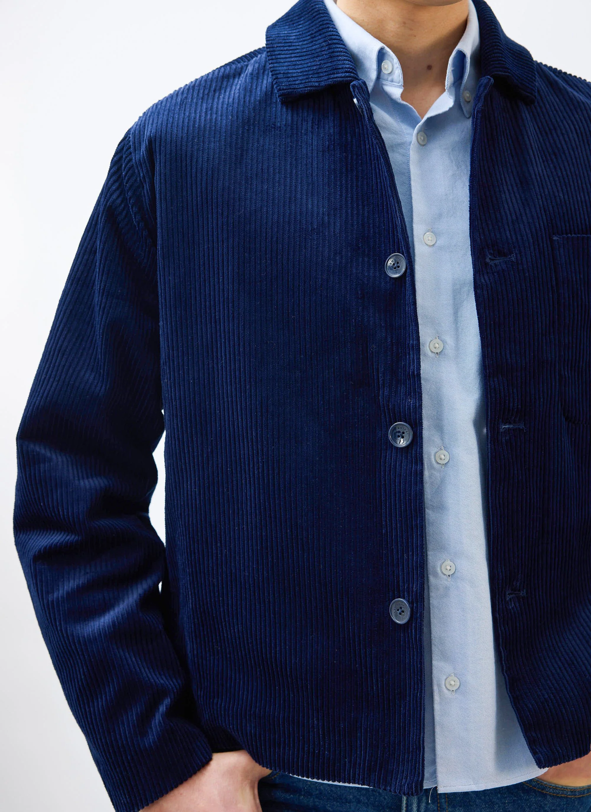 Cord Overshirt | Navy - Image 5