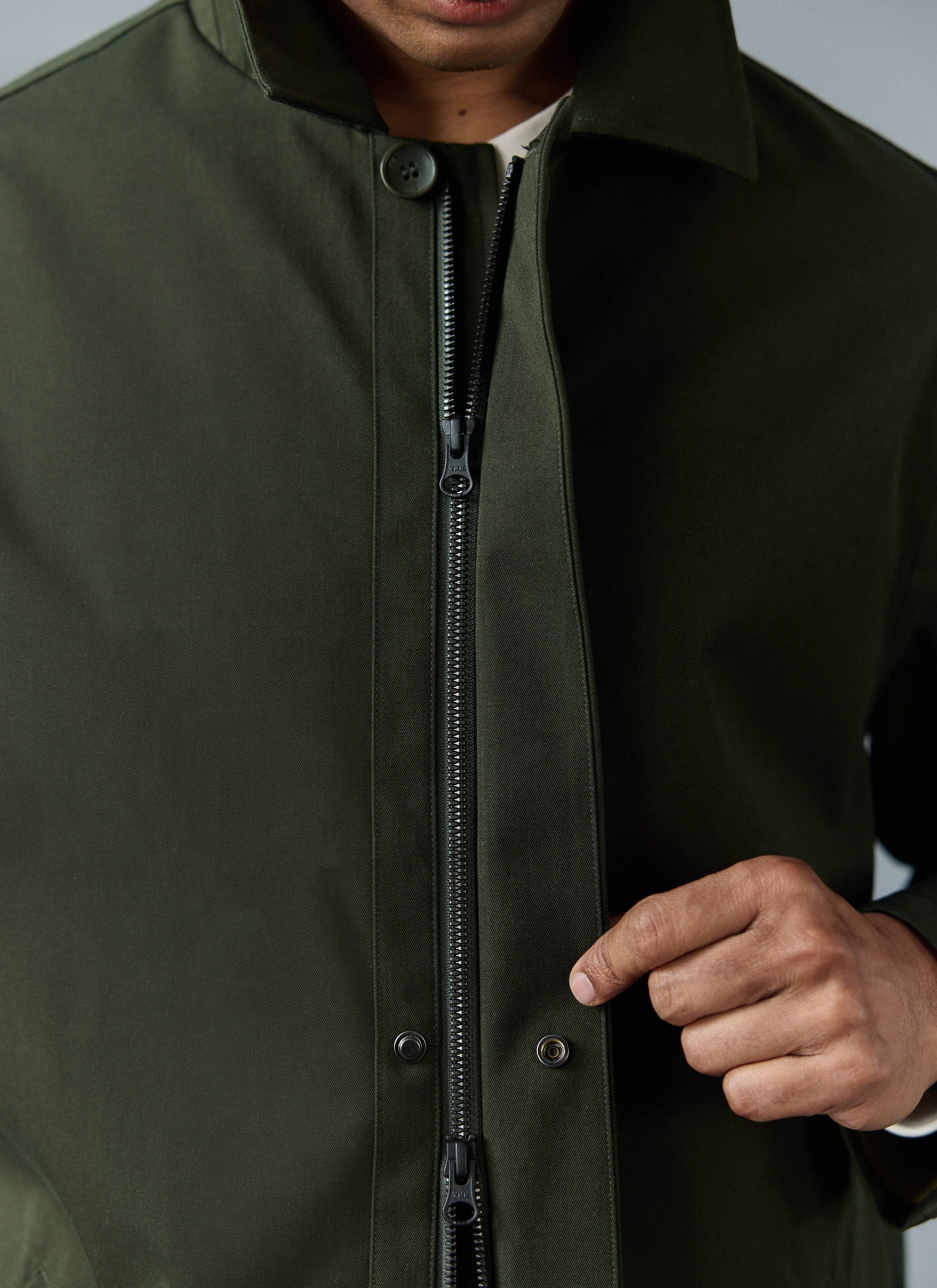 Greyson Long Trench Coat | Waterproof | Forest with Olive - Image 6