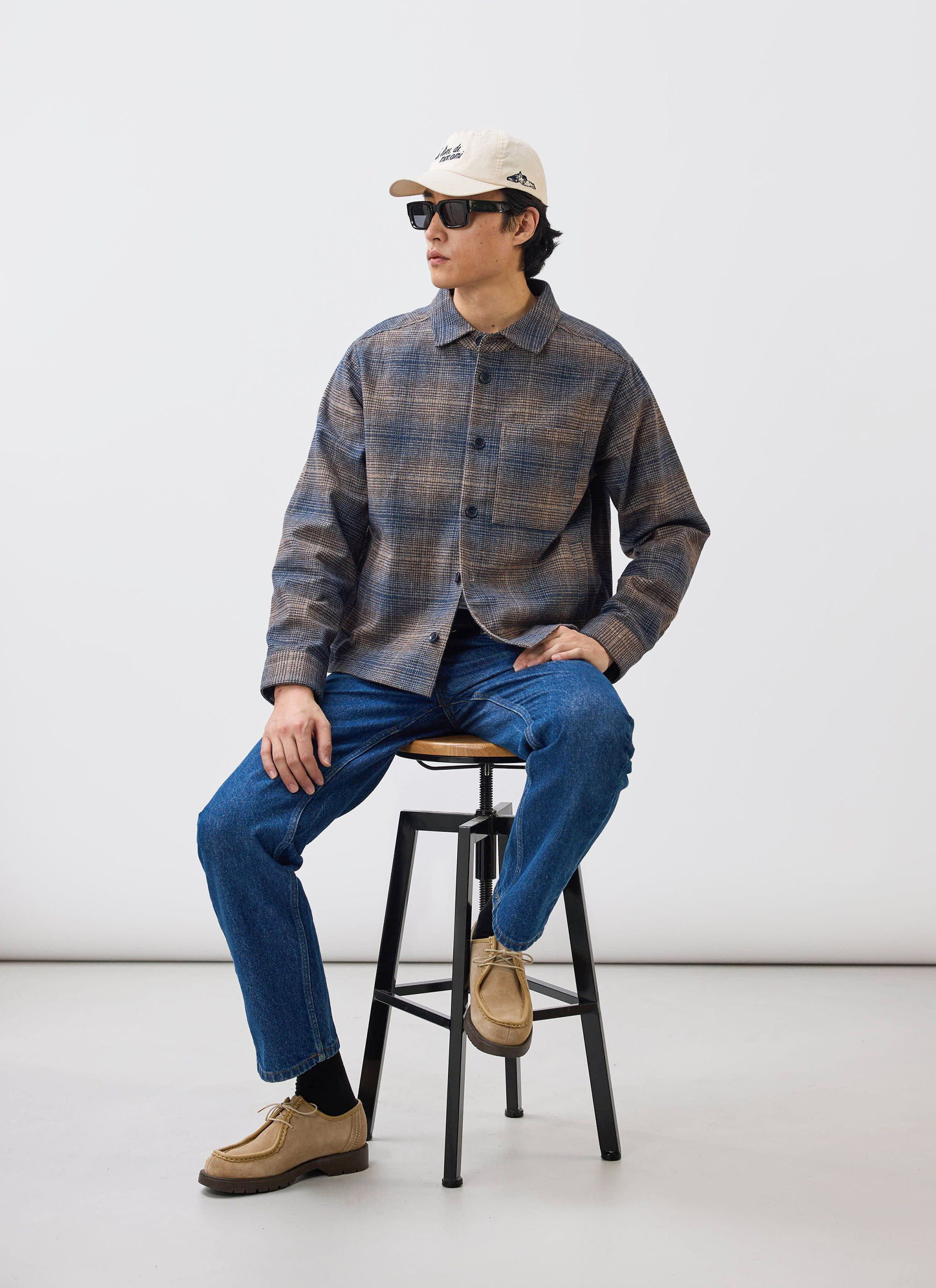 Luton Check Overshirt | Brown - Image 6
