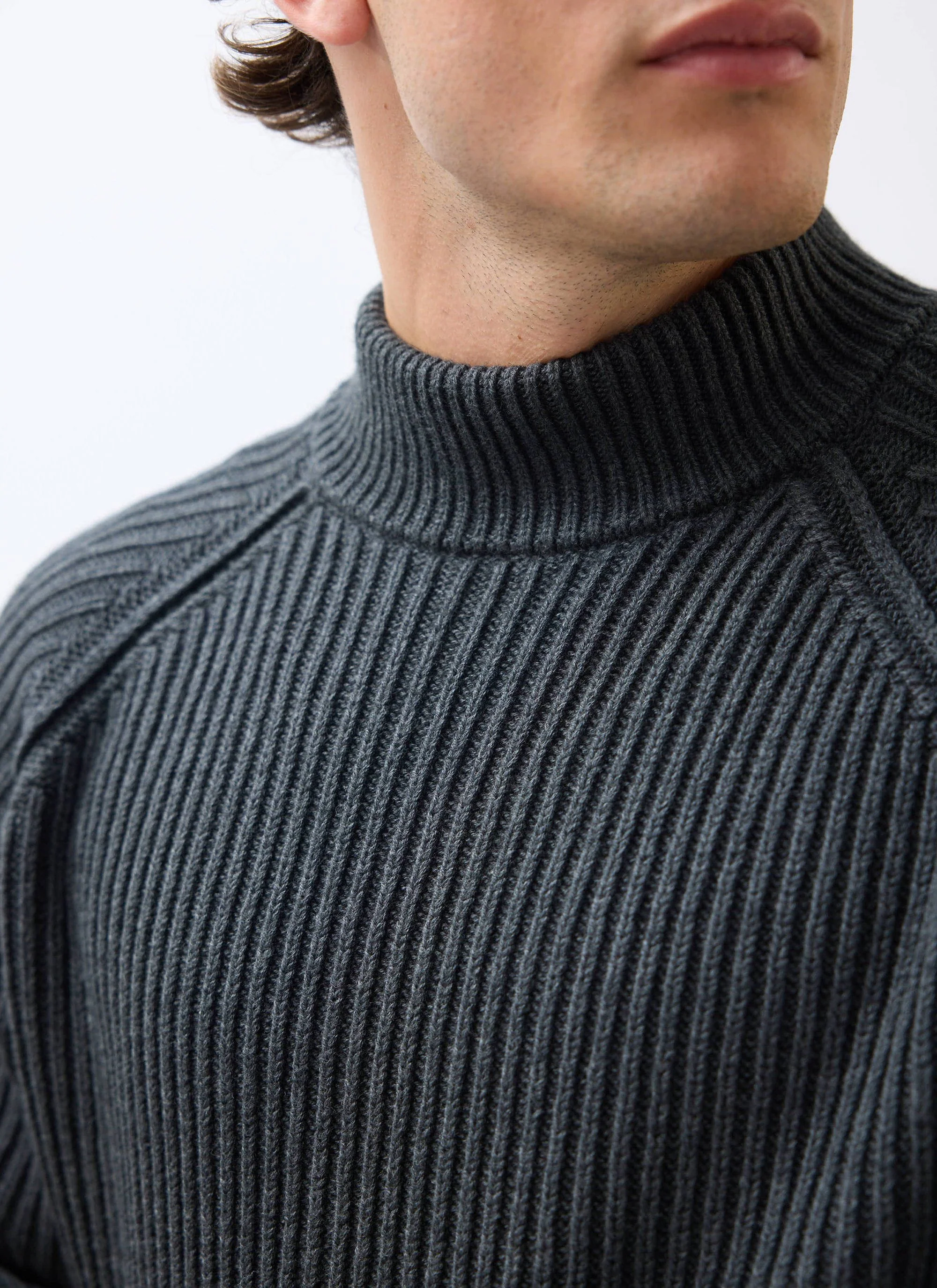 Library Turtle Neck | Cotton | Charcoal - Image 6