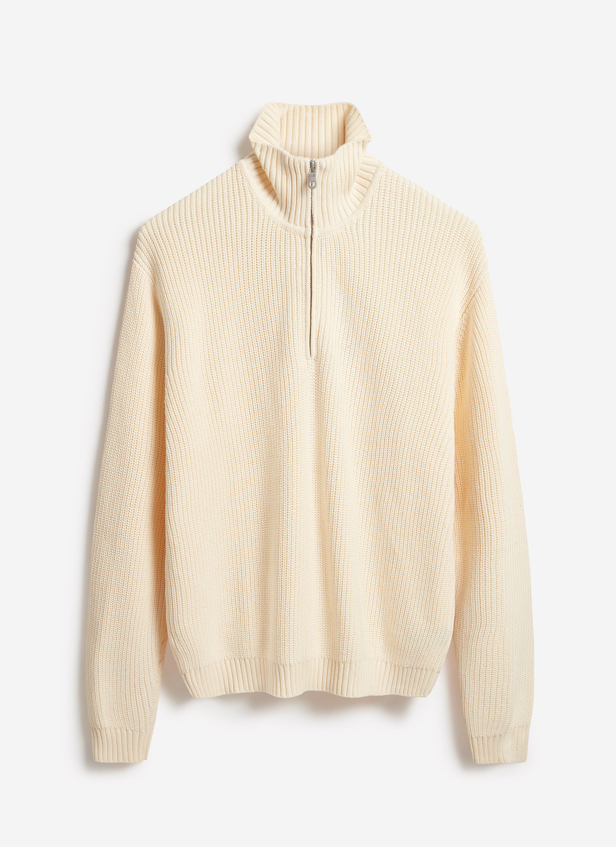 Meyer Quarter Zip Fisherman | Cotton | Ecru