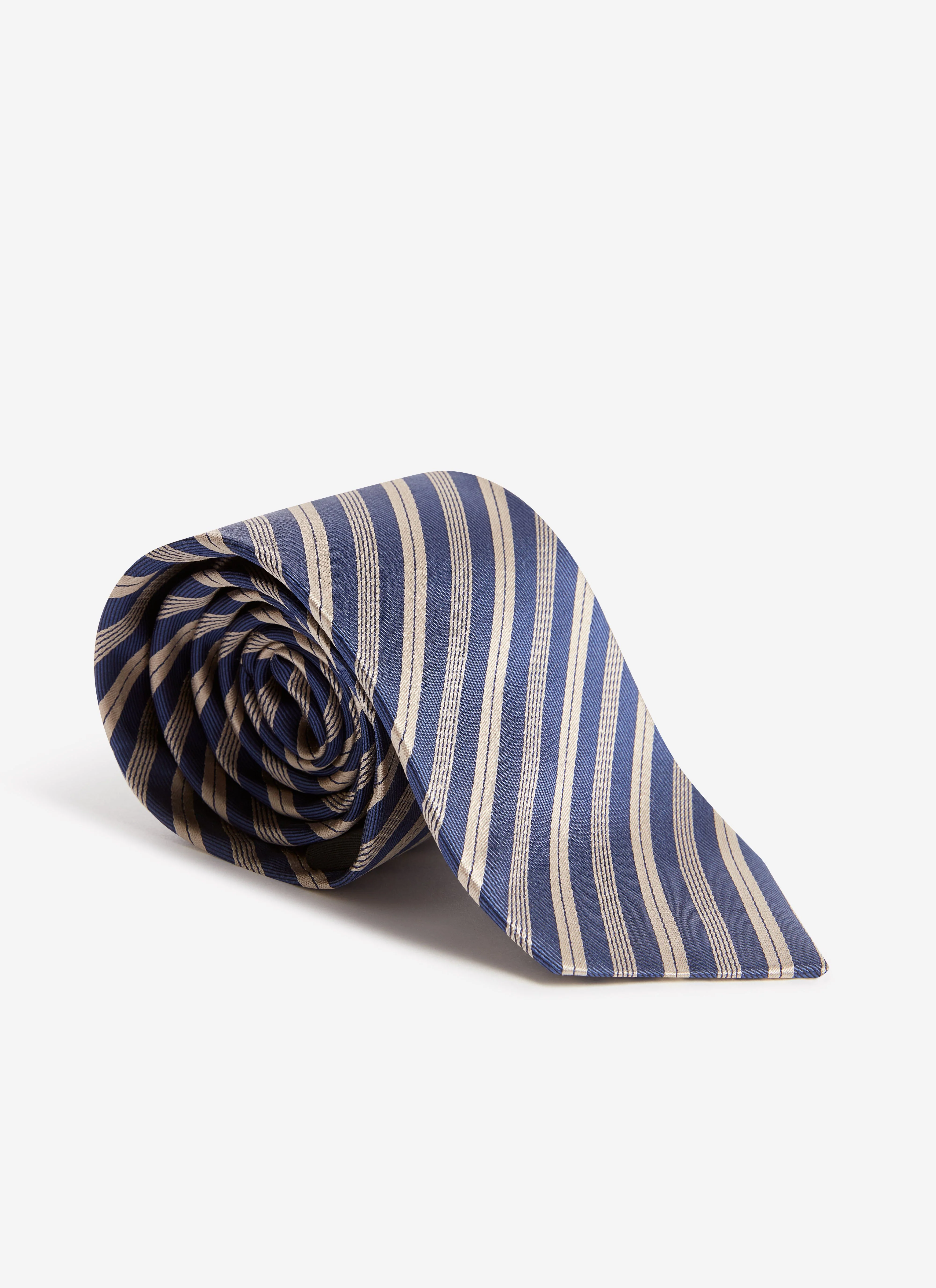 Micro Stripe Silk Tie | Burgundy - Image 4