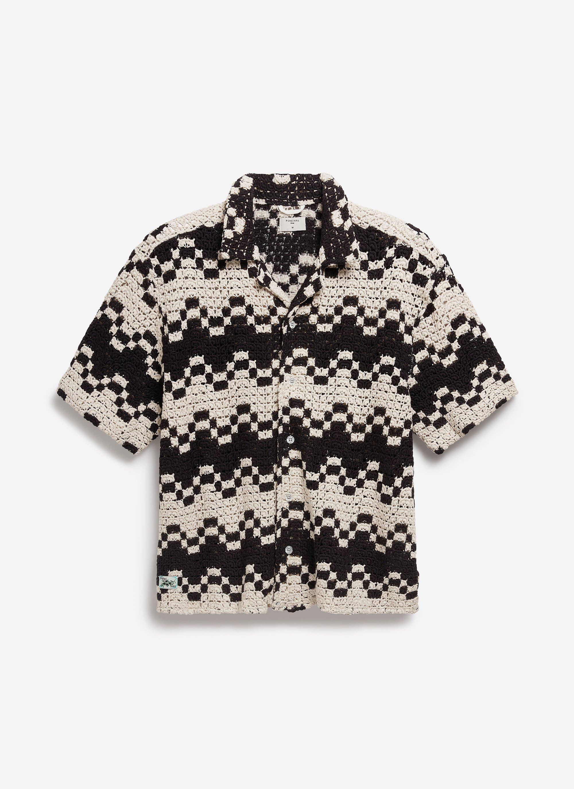 Naples Crochet Cuban Shirt | Cotton | Ecru