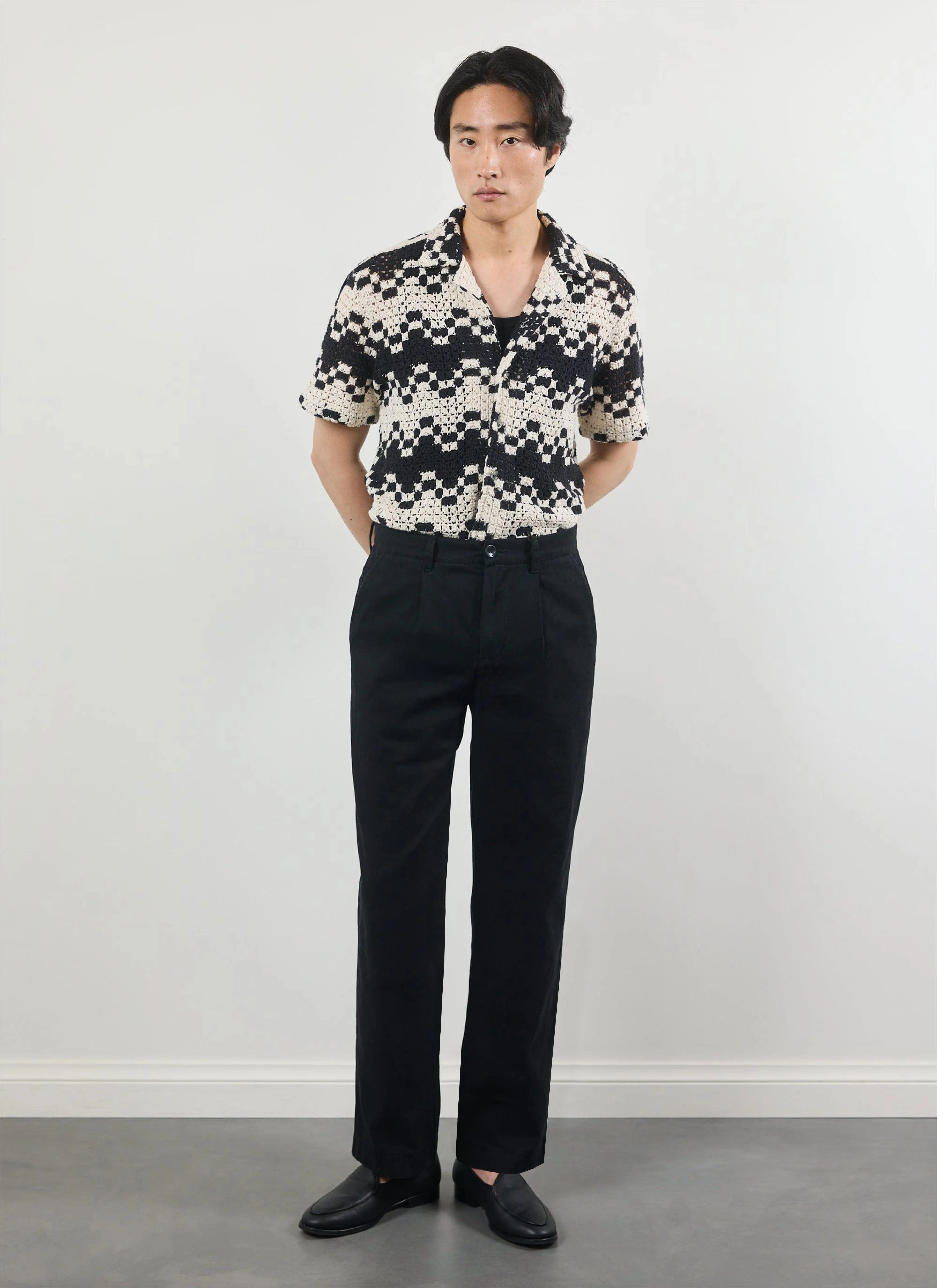 Naples Crochet Cuban Shirt | Cotton | Ecru - Image 2
