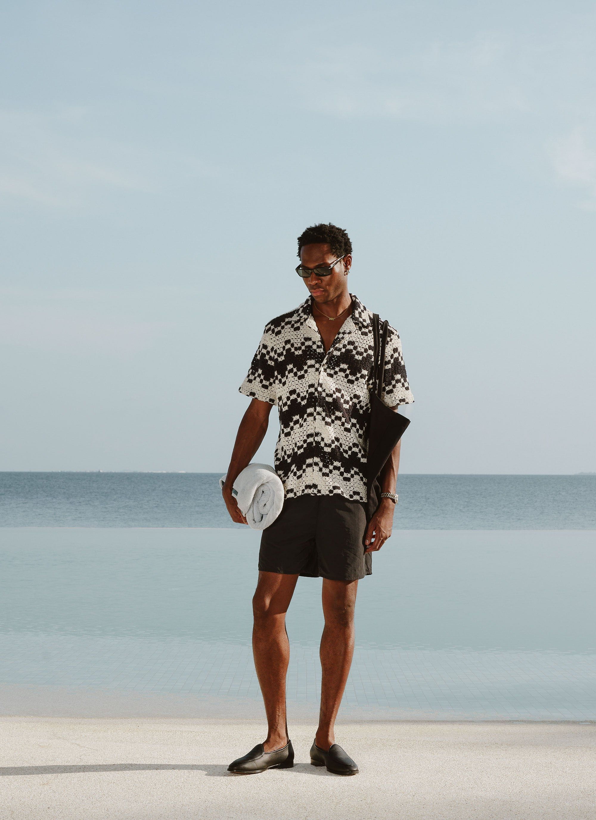 Naples Crochet Cuban Shirt | Cotton | Ecru - Image 3