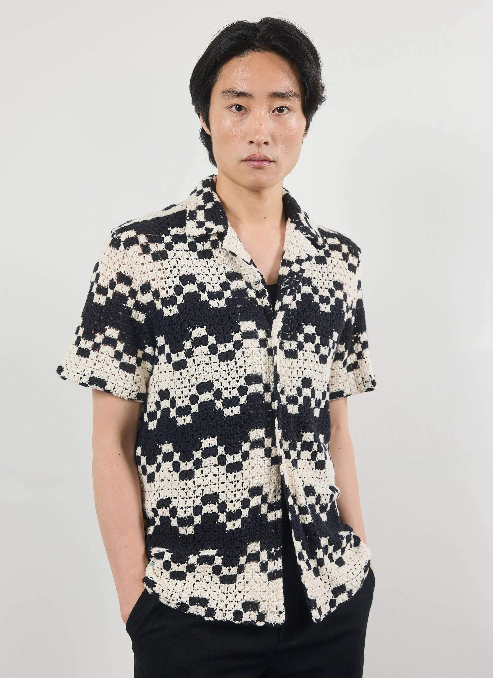 Naples Crochet Cuban Shirt | Cotton | Ecru - Image 6