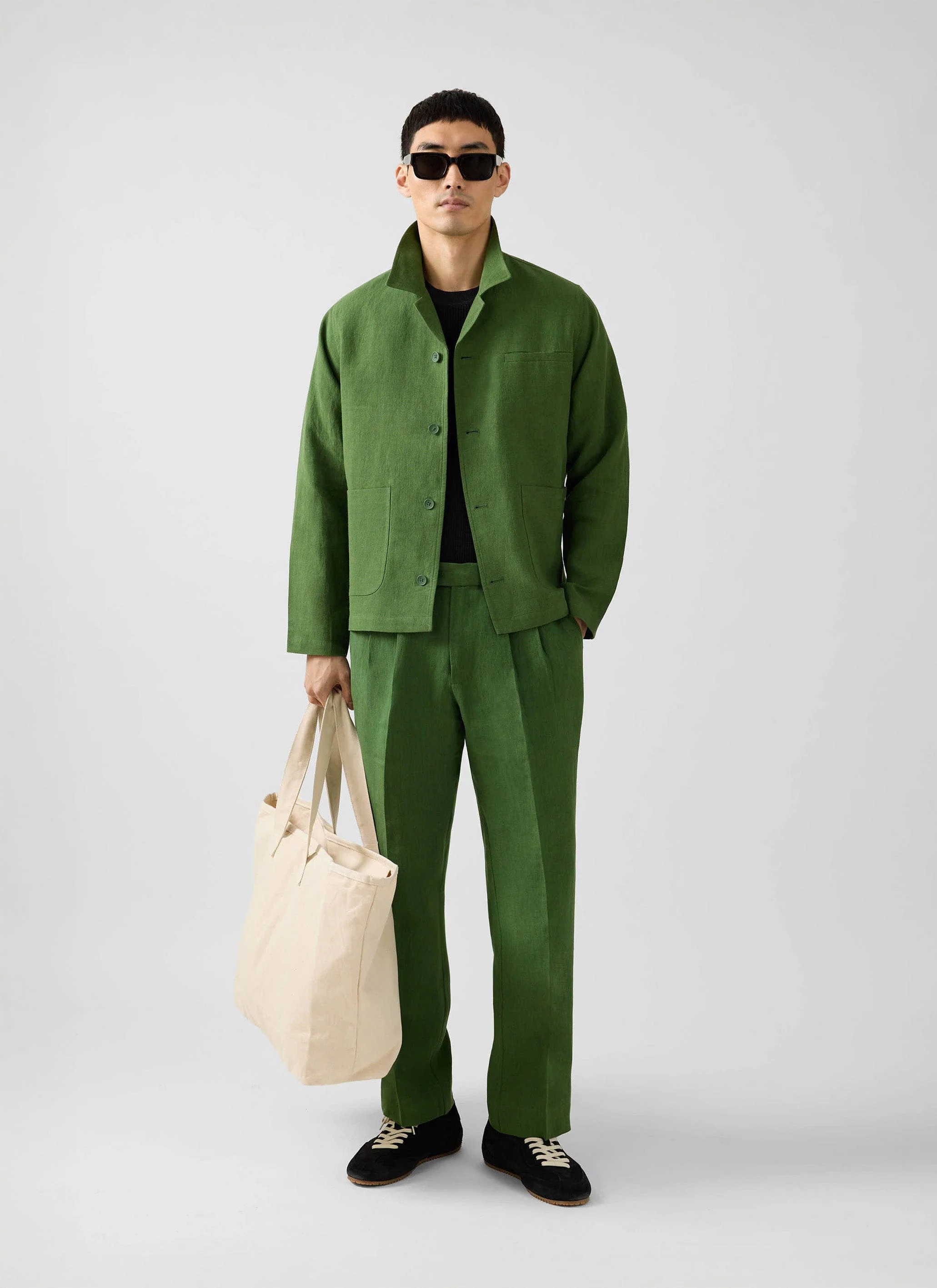 Overshirt | Linen | Forest - Image 4