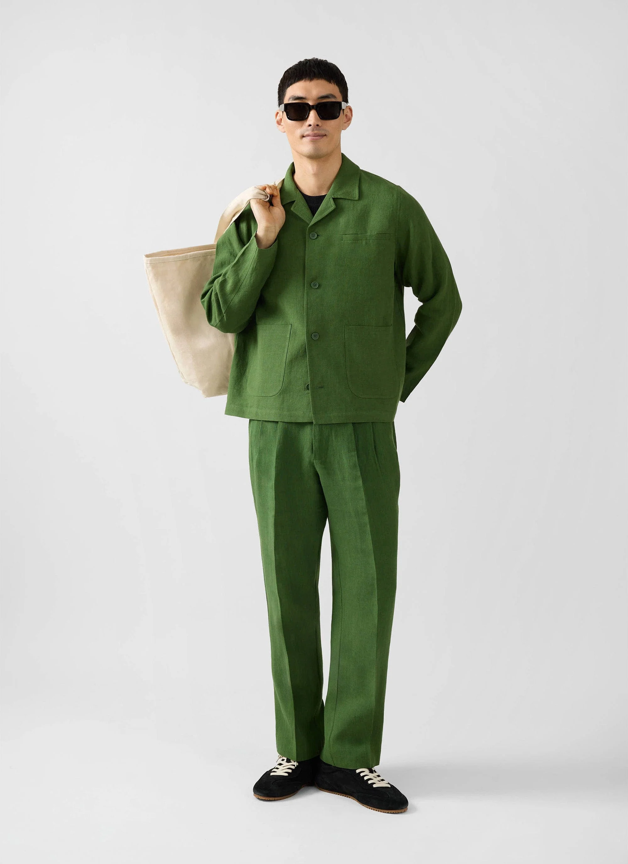 Overshirt | Linen | Forest - Image 5