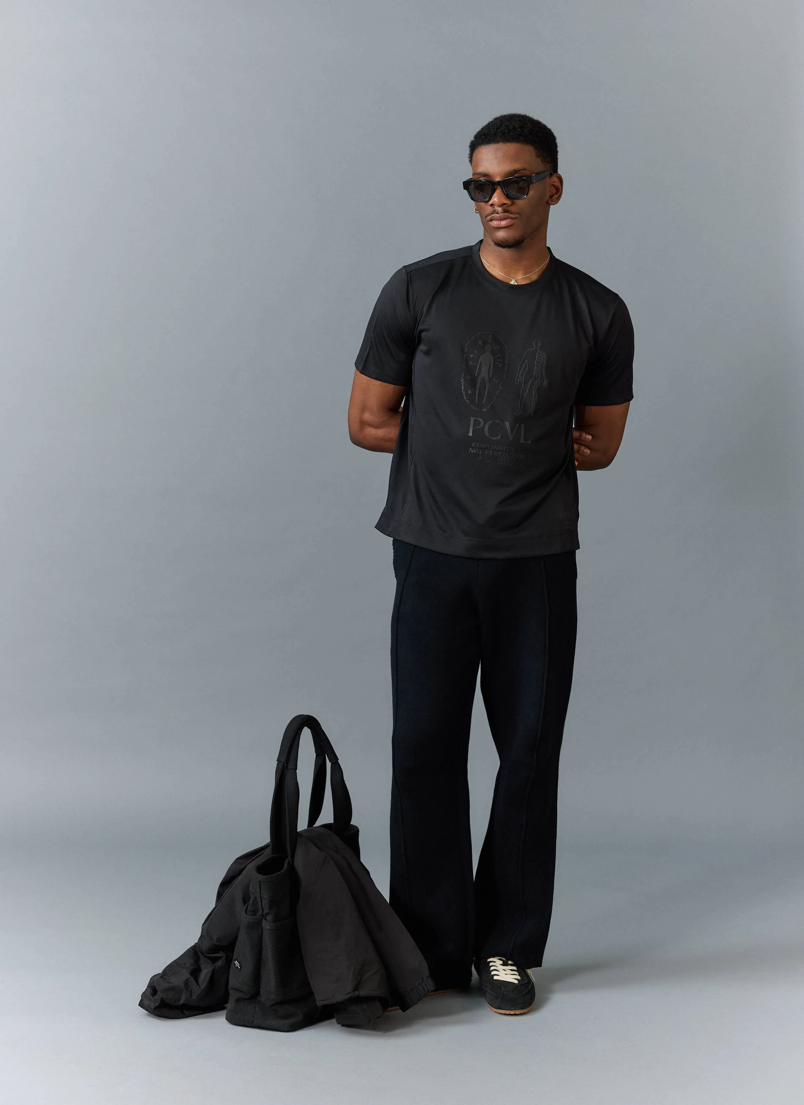 PCVL Printed Performance T Shirt | Black - Image 3