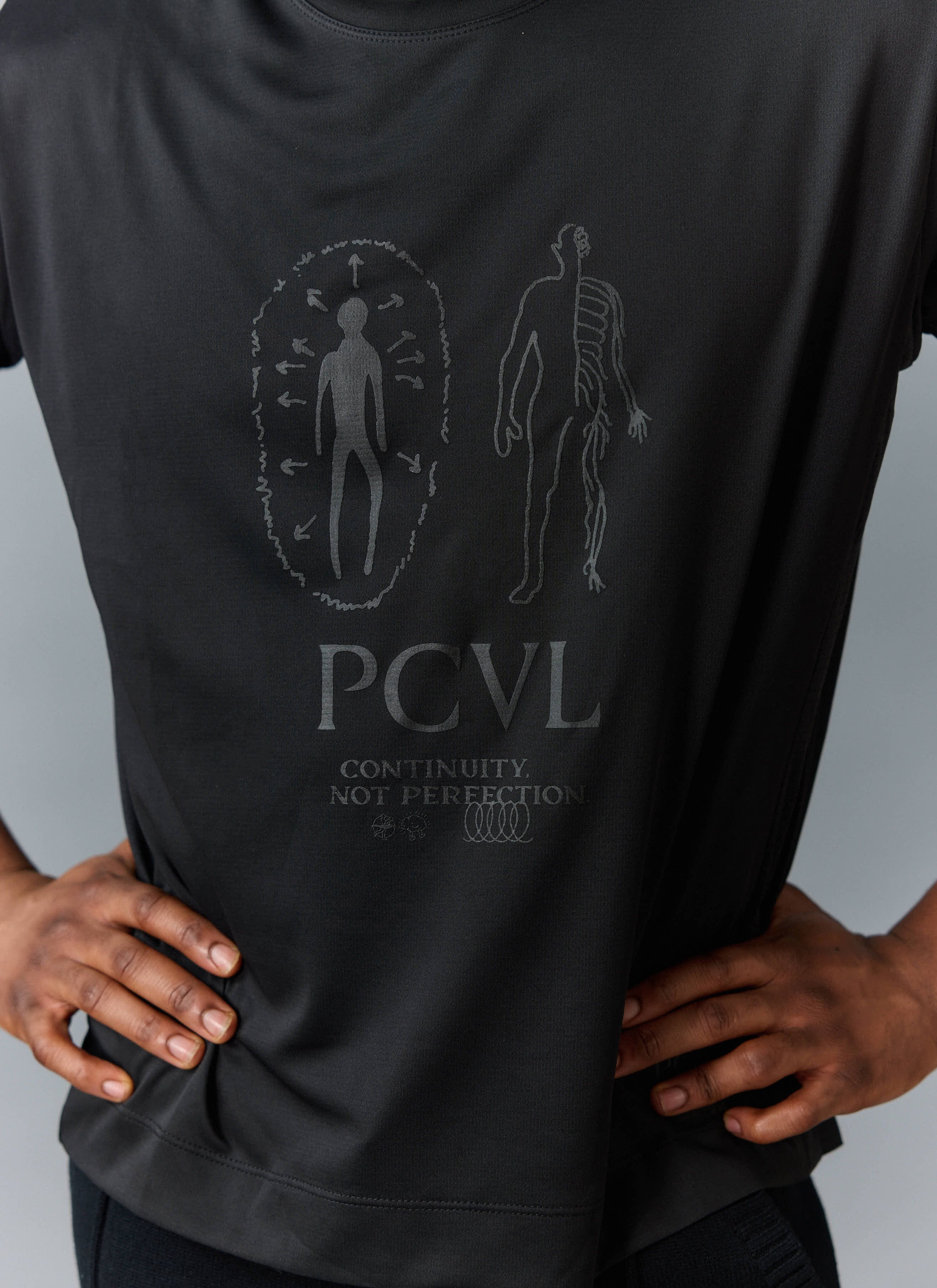 PCVL Printed Performance T Shirt | Black - Image 4
