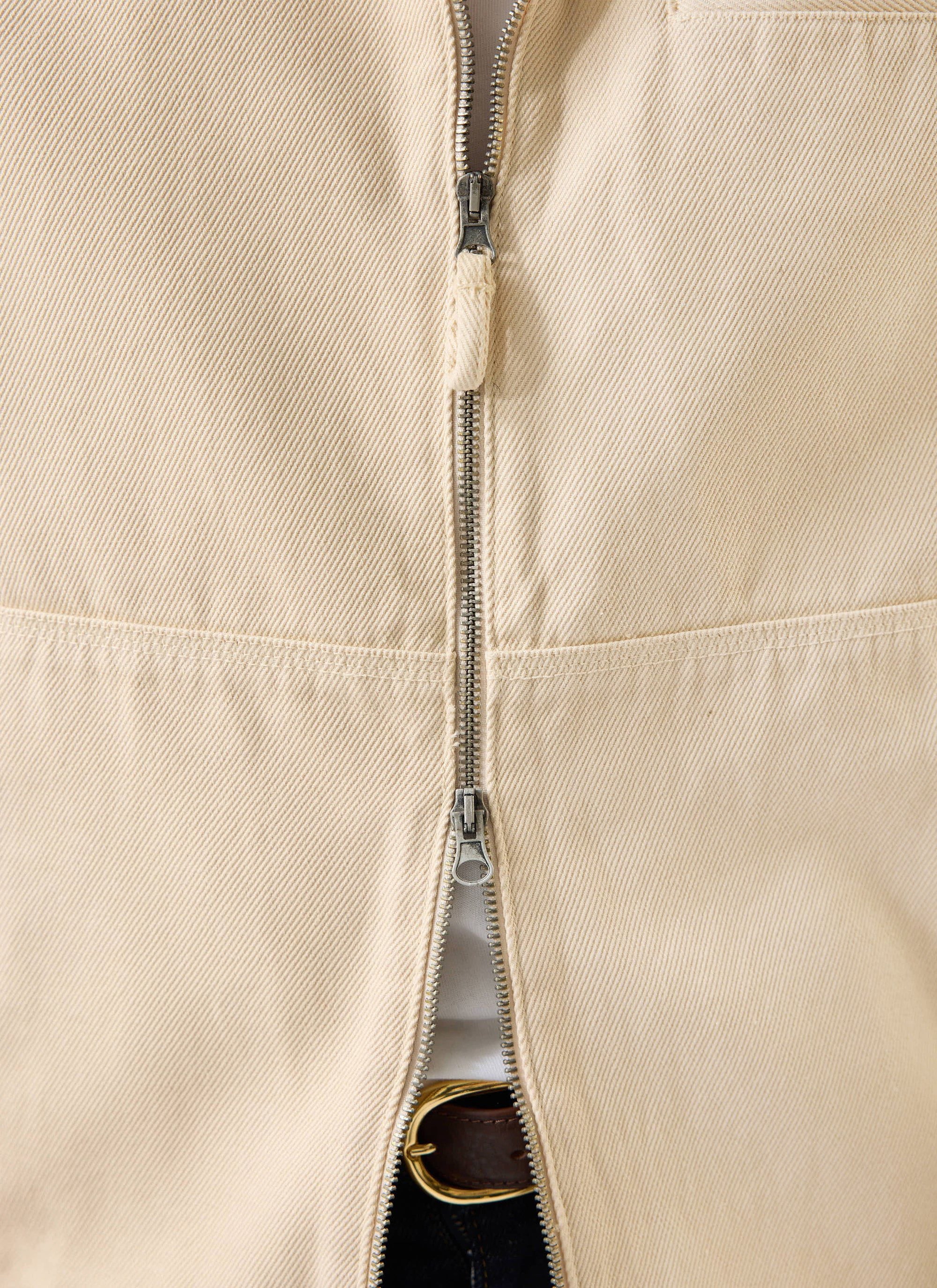 Preface Contrast Collar Jacket | Cotton Twill | Ecru - Image 7