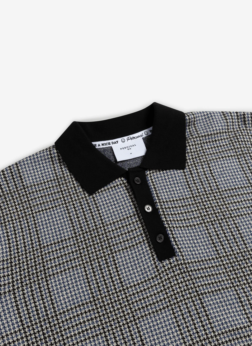 Casa Martini Knitted Polo | Puppytooth Cotton | Navy - Image 10