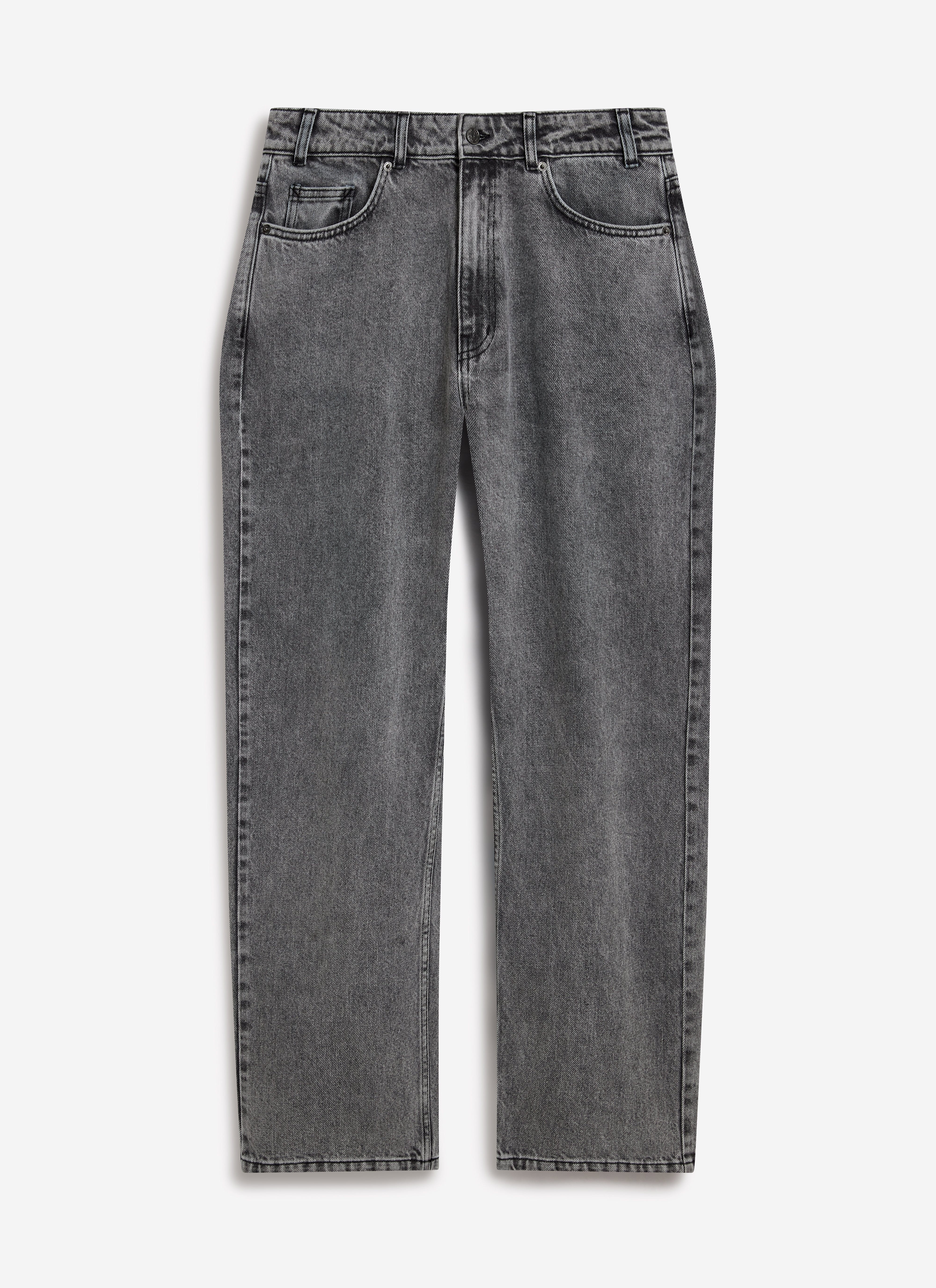 Wide Leg Denim Jeans | Warm Grey Wash - Image 5