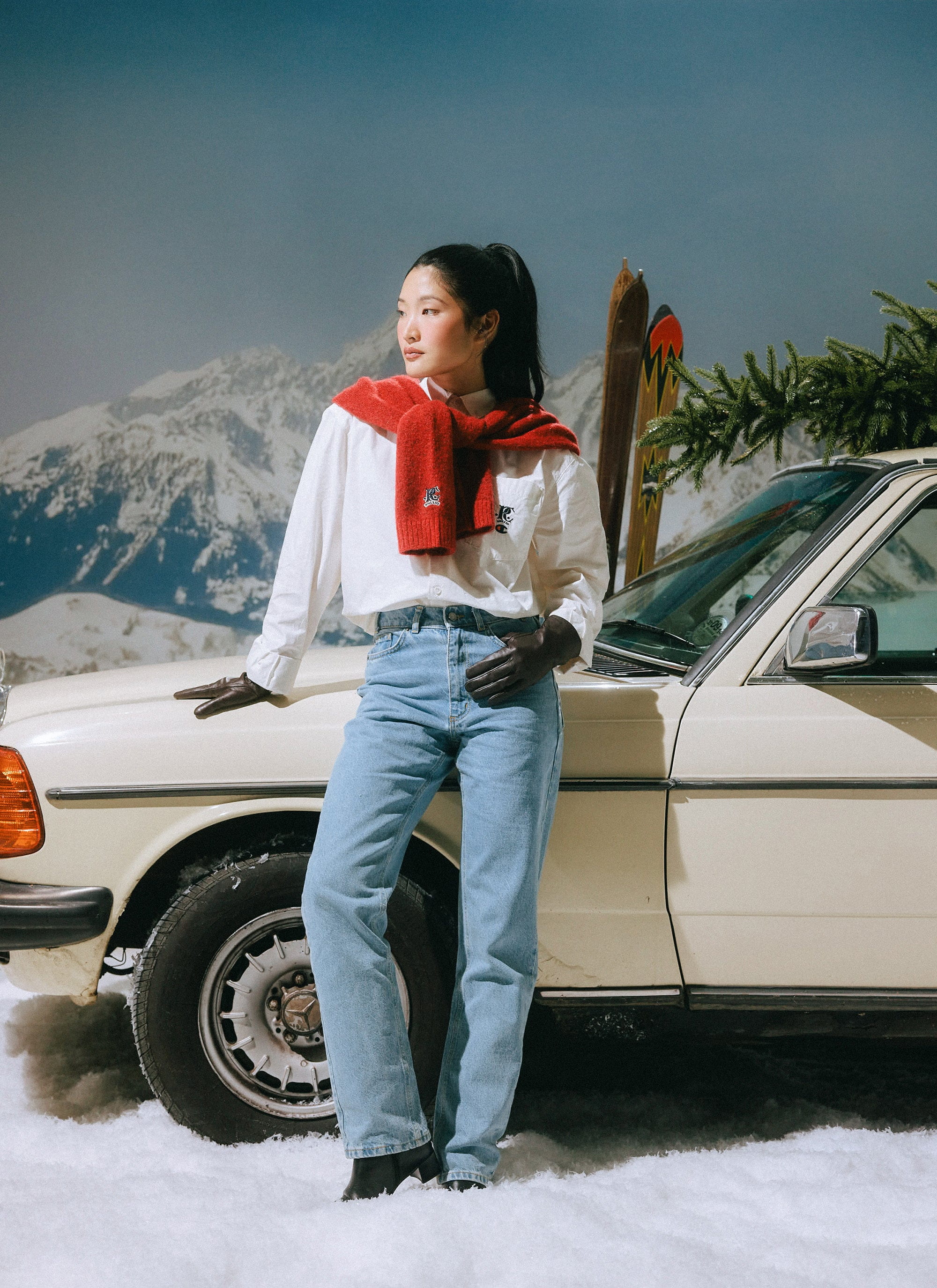 Relaxed Oxford Shirt | Champion x Percival | Ecru - Image 3