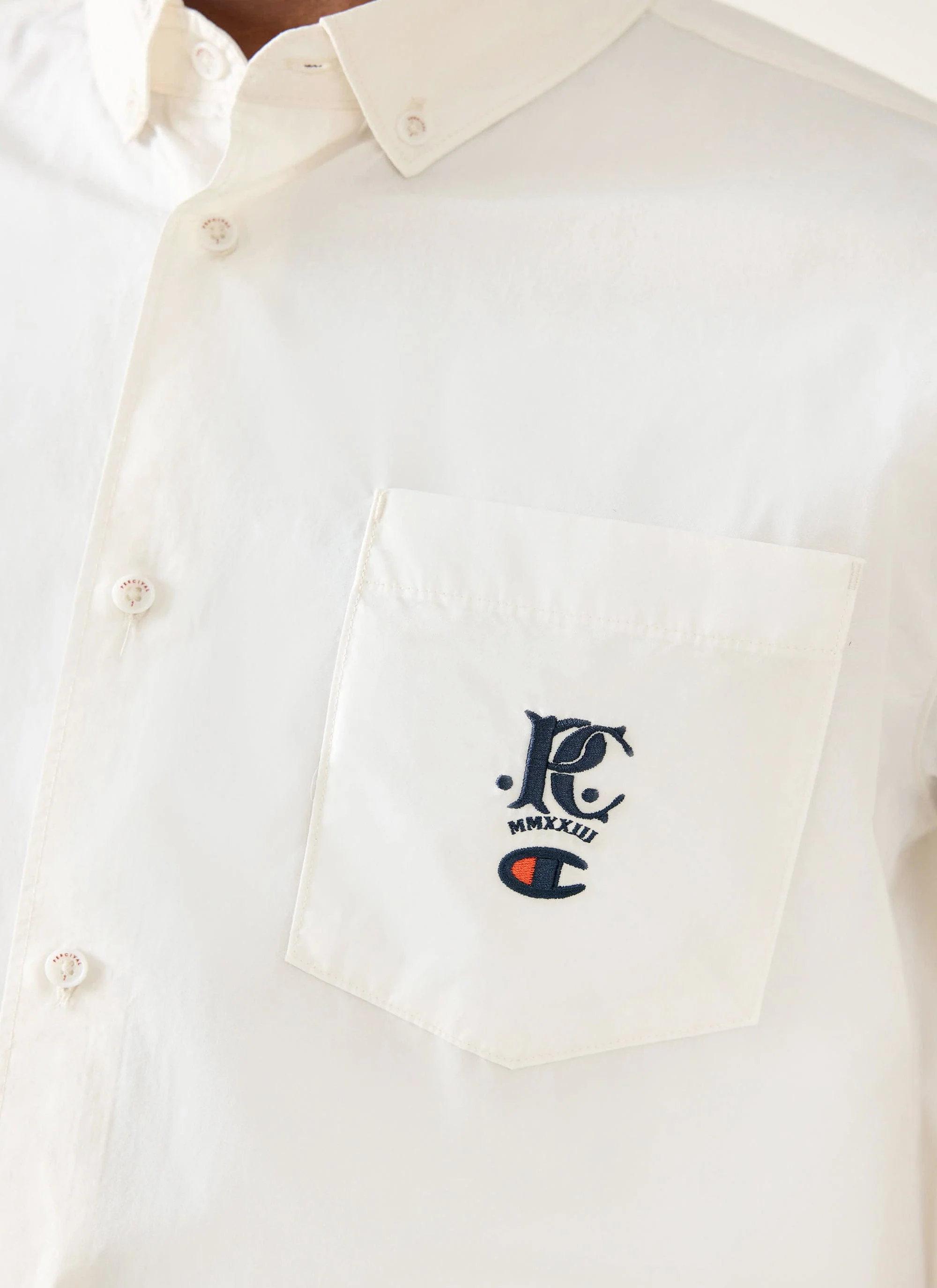 Relaxed Oxford Shirt | Champion x Percival | Ecru - Image 4