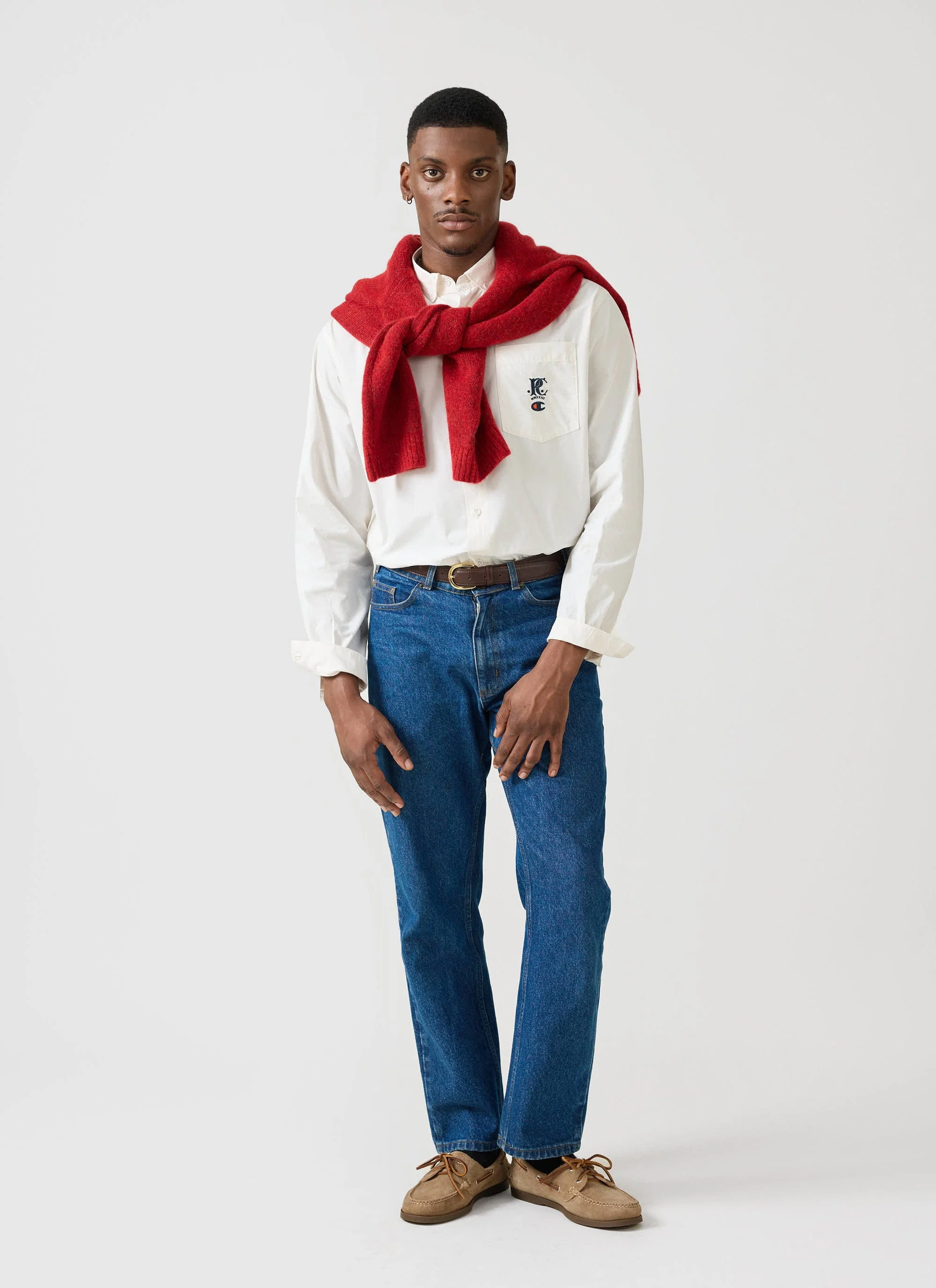 Relaxed Oxford Shirt | Champion x Percival | Ecru - Image 6