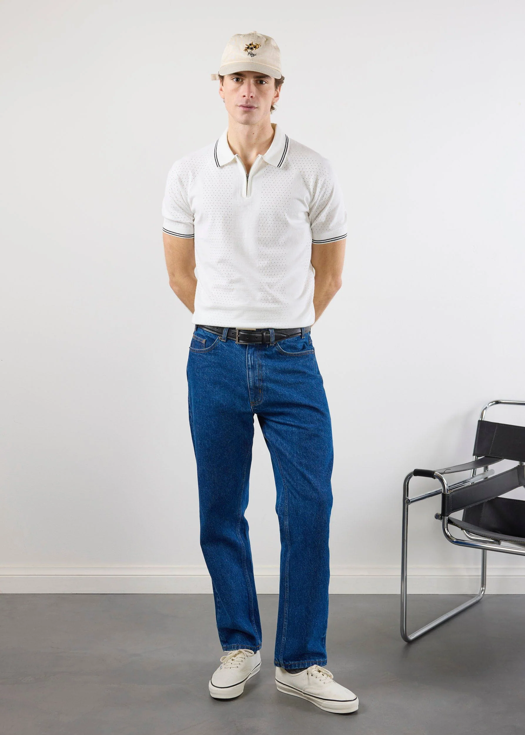 Rossi Knitted Polo | White - Image 3
