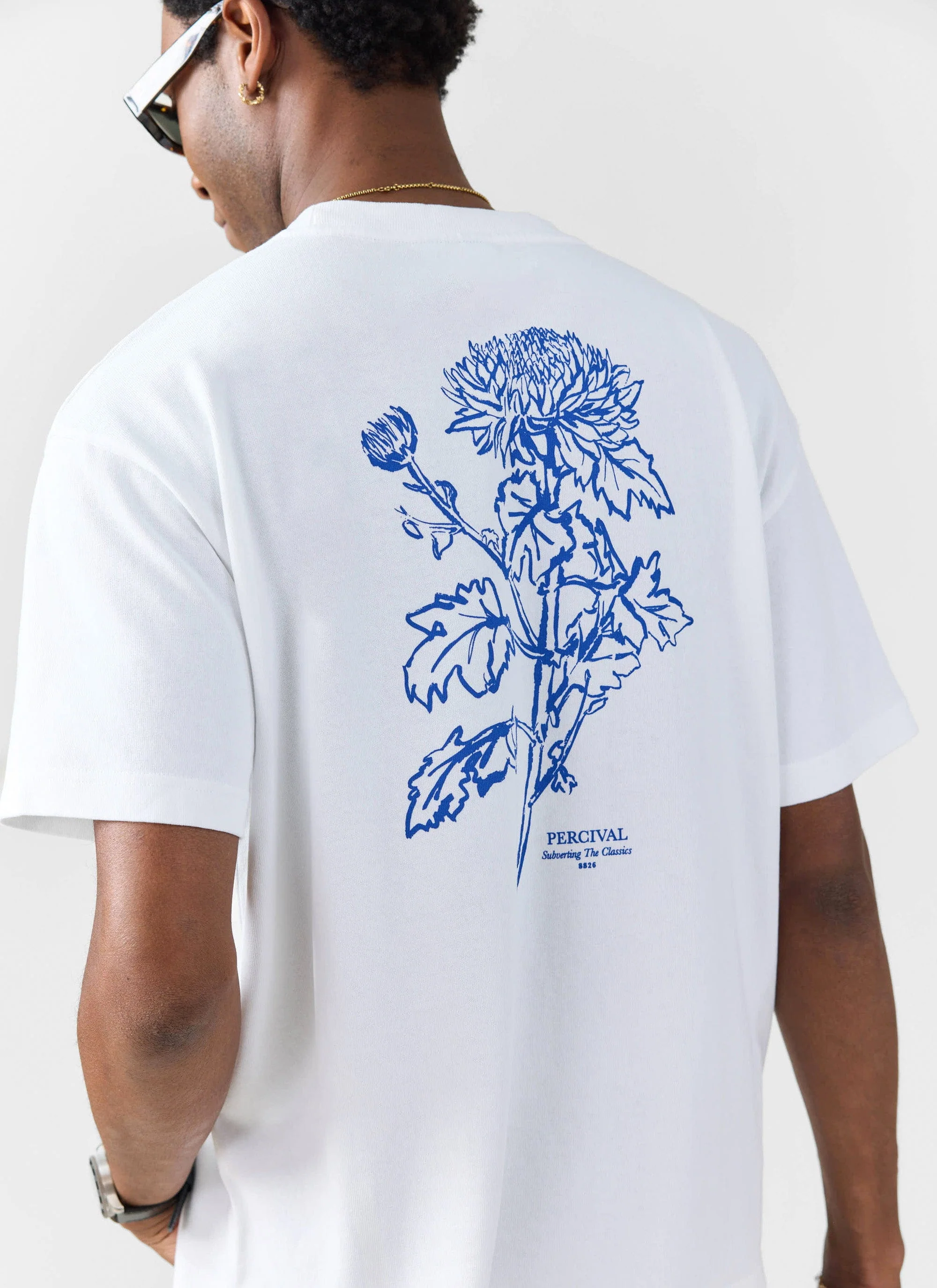 Smith Floral Oversized T Shirt | Organic Cotton | White
