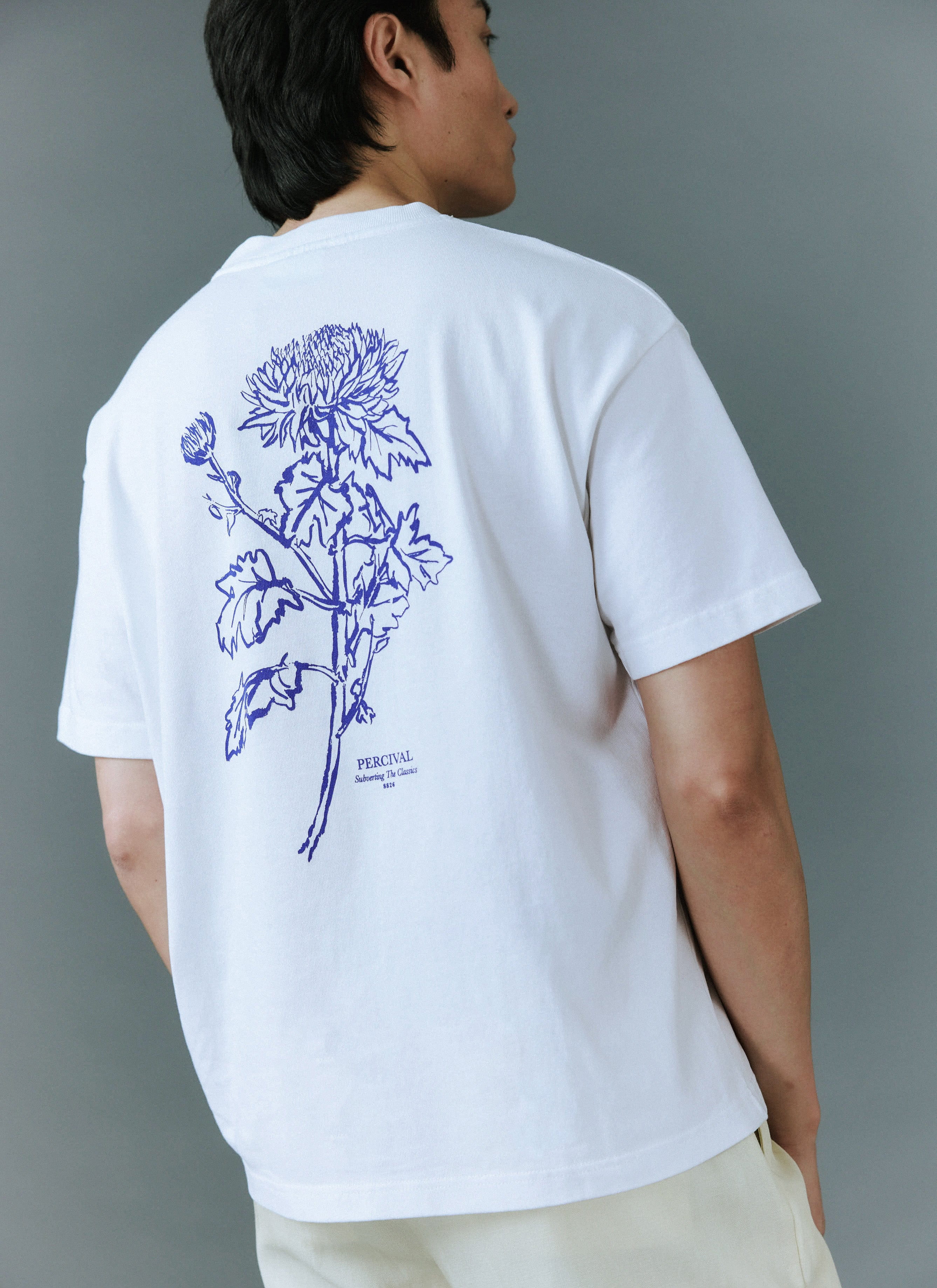 Smith Floral Oversized T Shirt | Organic Cotton | White - Image 2
