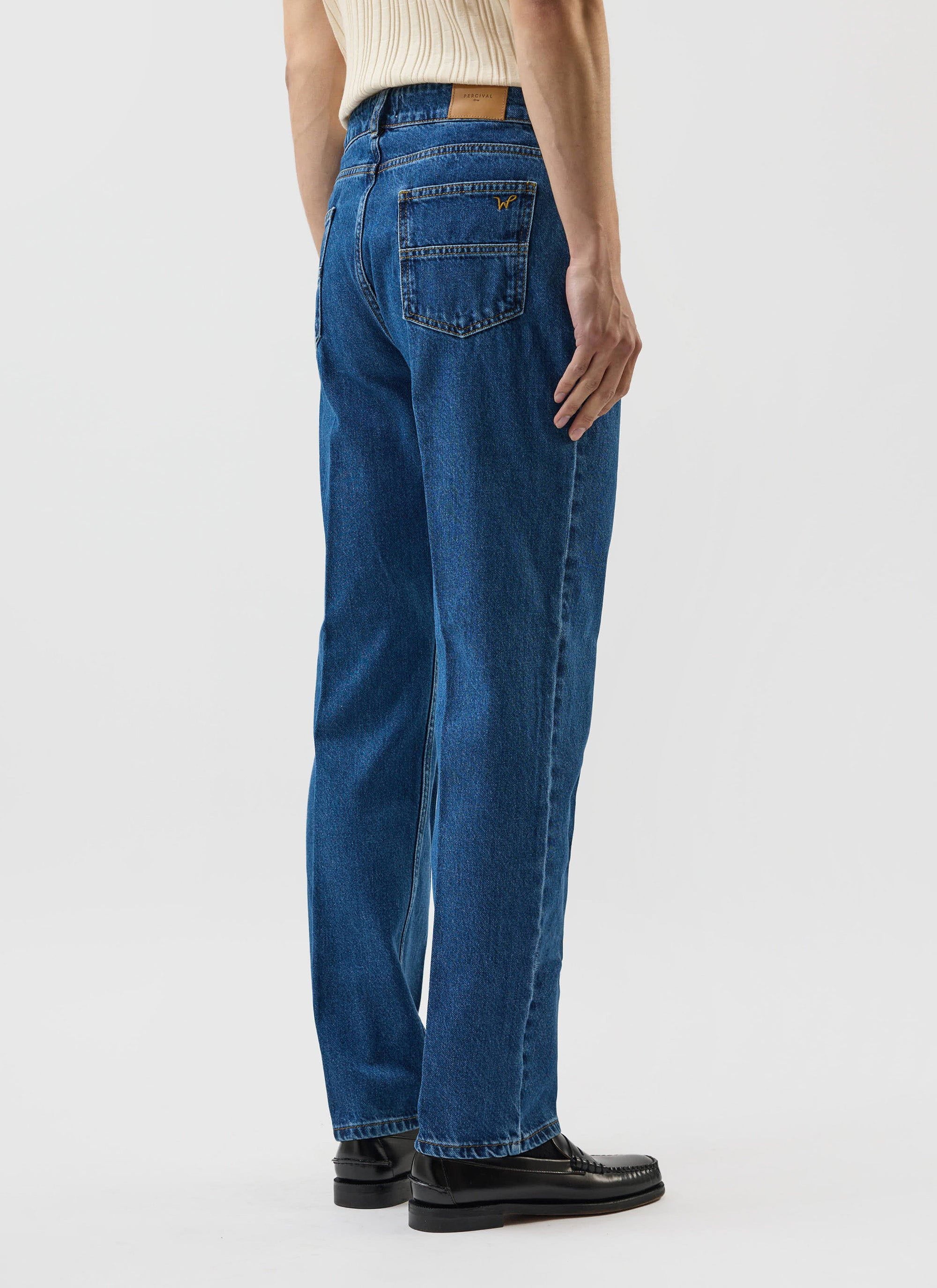 Stay Press Denim Jeans | Percival x Warren | Mid Wash Blue - Image 6