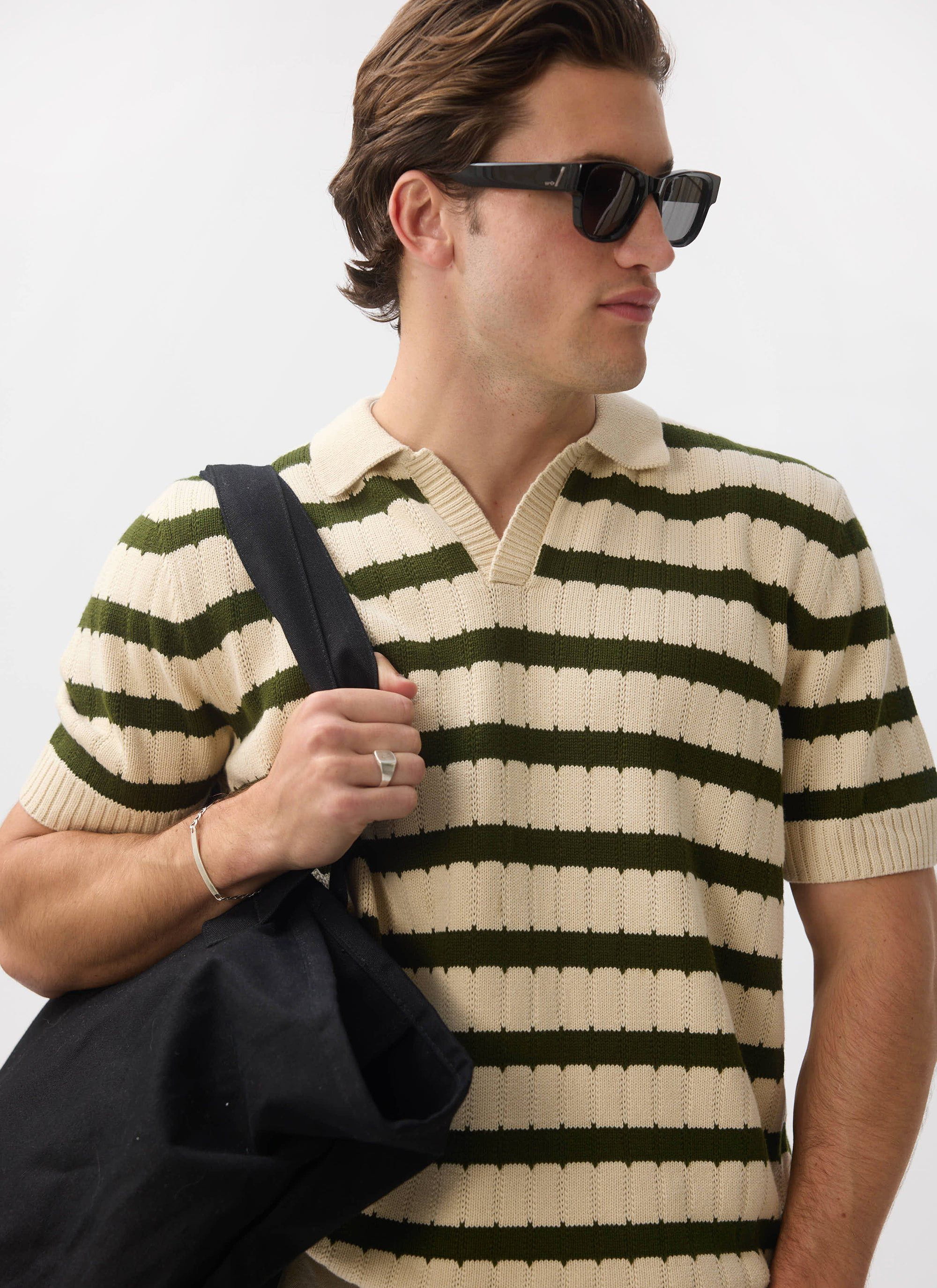 Stine Knitted Polo | Cotton | Ecru - Image 4